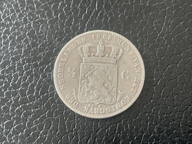 Netherlands. Willem III. 1/2 Gulden 1868 (No reserve price)