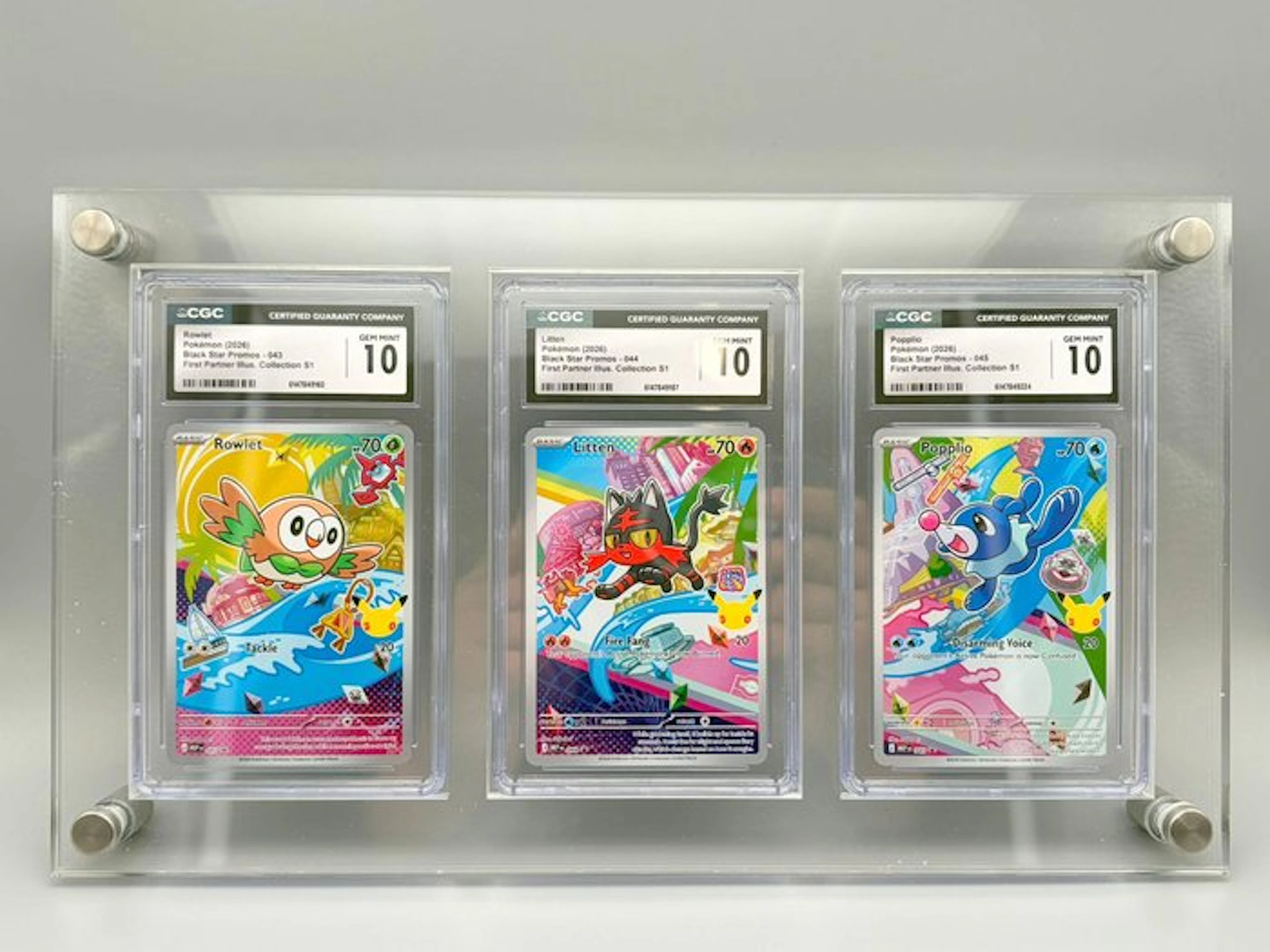 Pokémon - 3 Graded card - First Partners - Gen 7 - CGC 10 - Sword & Shield