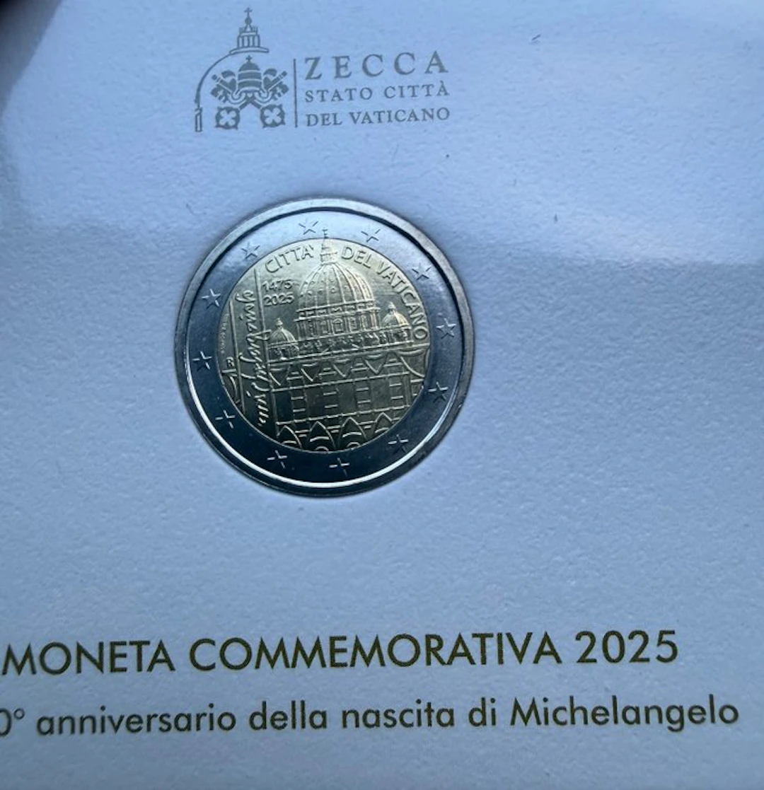 Vatican. 2 Euro 2025 "Michelangelo" (No reserve price)