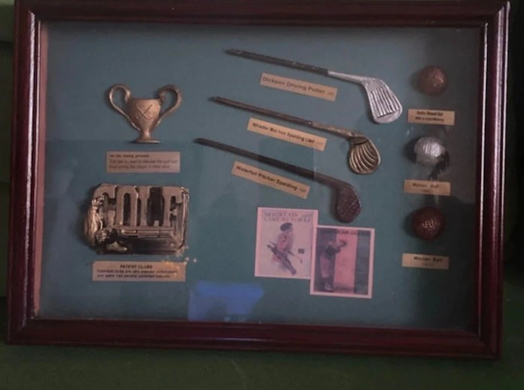 Golf, shadowbox 33x 23 cm - Decorative object