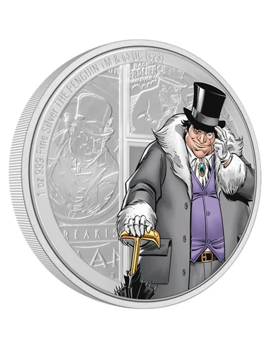 Niue. 2 Dollars 2023 THE PINGUIN DC Villains 1 Oz (.999) mit CoA und BOX