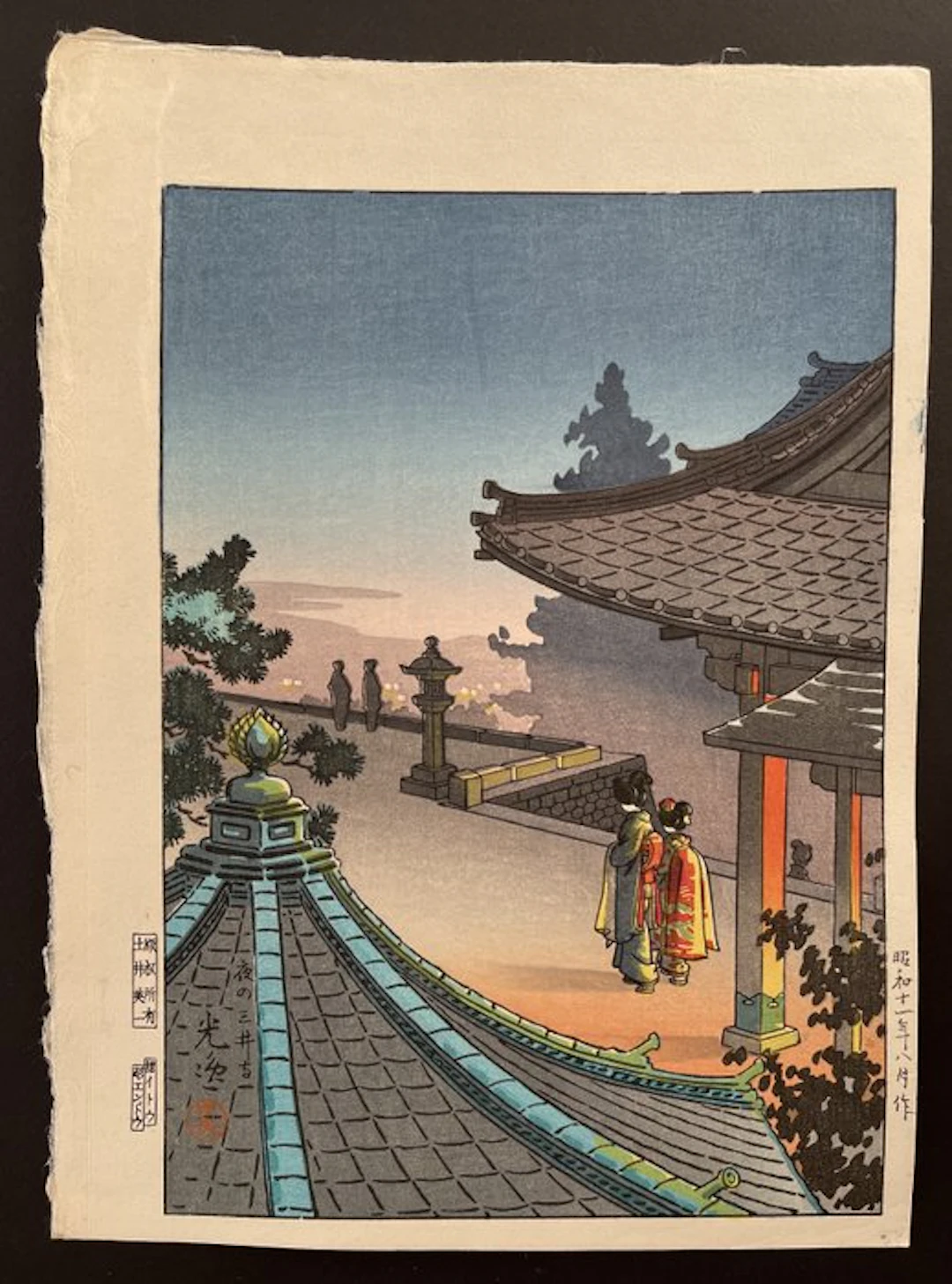 Evening at Mii-Dera Temple - Tsuchiya Koitsu (1870-1949) - Japan