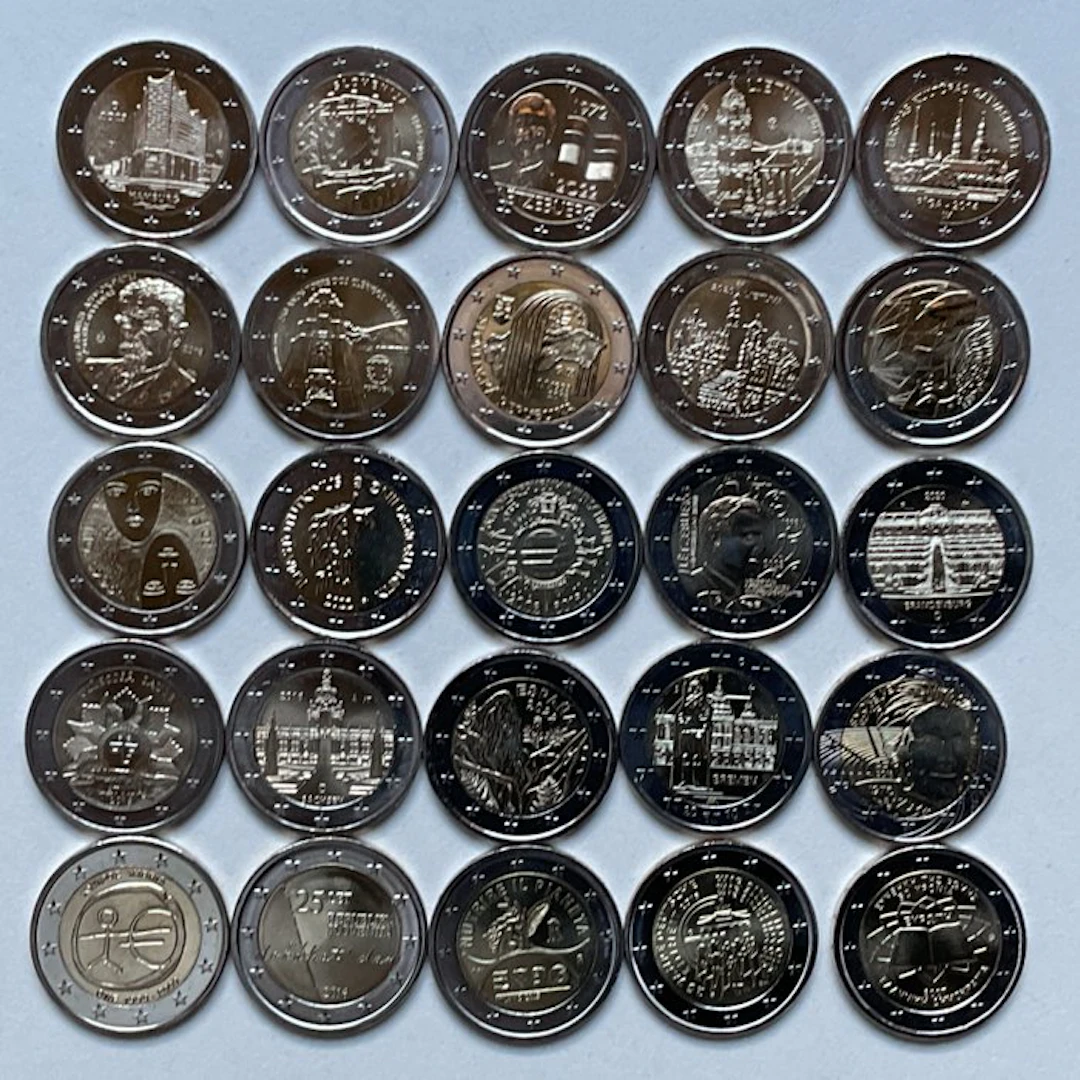 Europe. 2 Euro Various Years (25 munten) (No reserve price)