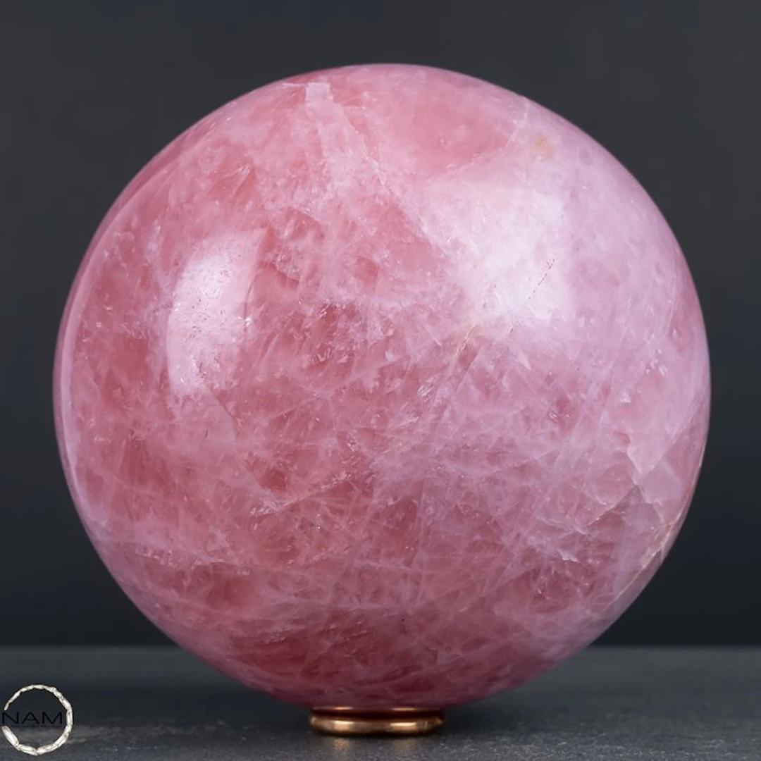 Natural rose quartz sphere from Brazil- 2895.26 g