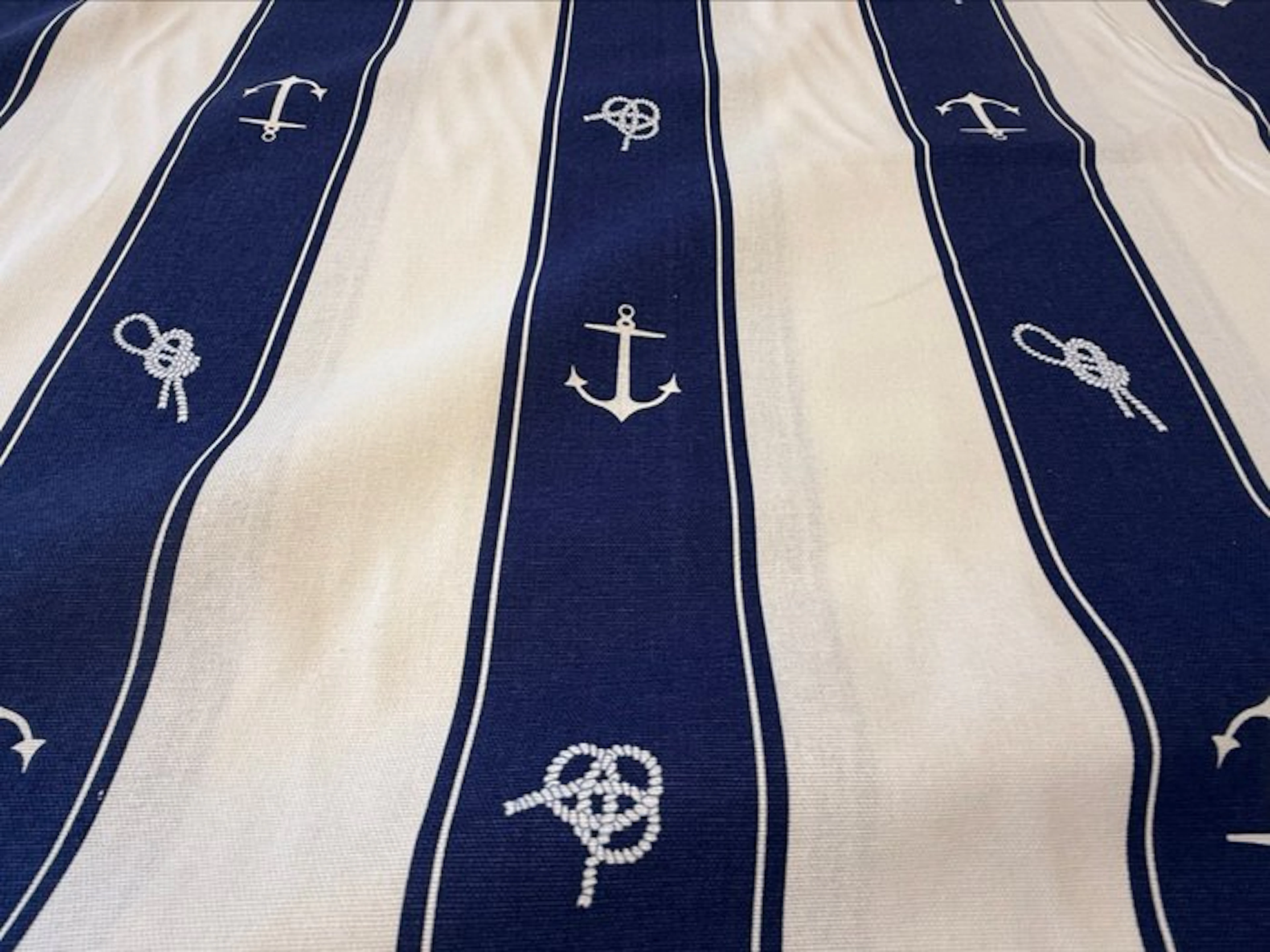 Marine Routes in Classic Blue - Upholstery fabric - 300 cm - 280 cm