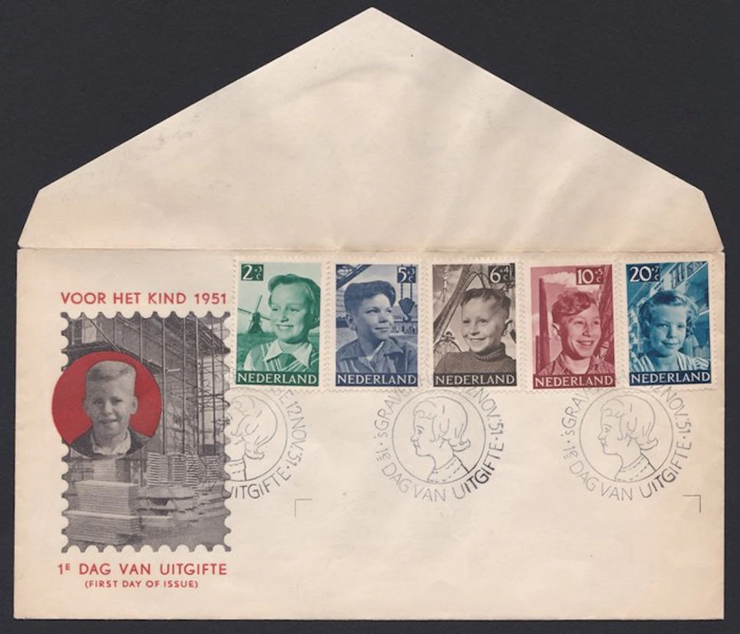 Netherlands 1951 - FDC Children's Stamps - NVPH E6