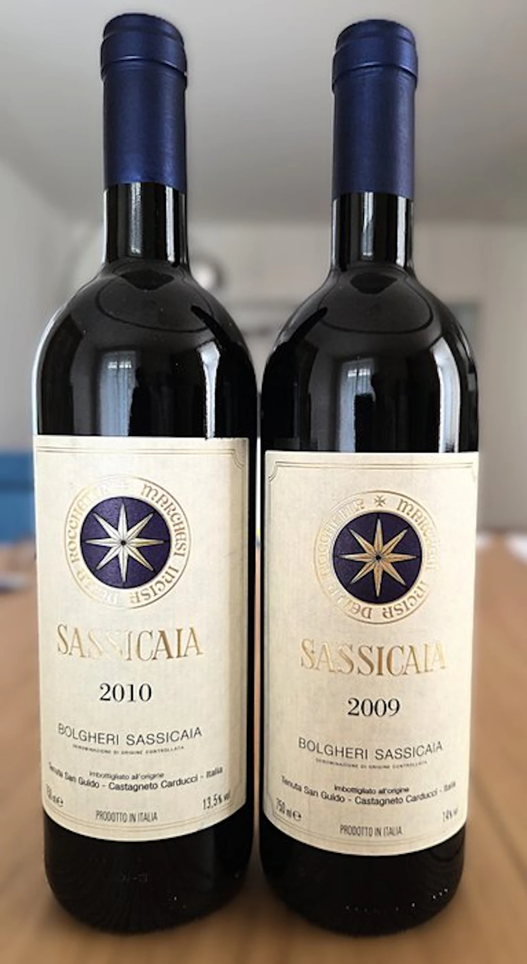 2009 & 2010 Tenuta San Guido, Sassicaia - Super Tuscans - 2 Bottles (0.75L)