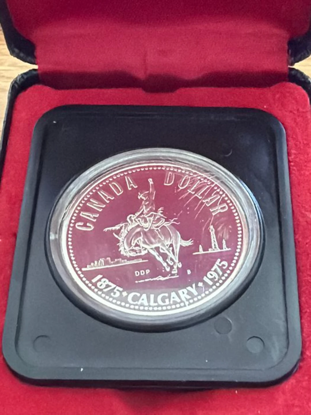 Canada. 1 Dollar 1975 Calgary 23,32g mit BOX (No reserve price)