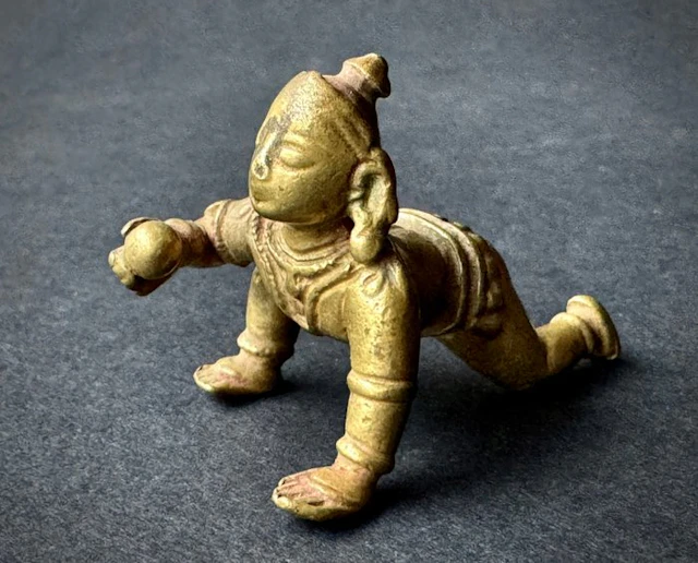 Religious objects - Antique - Bala Krishna in bronze