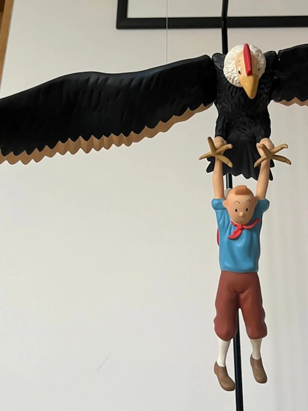 Tintin - Statuette Leblon Delienne - Tintin et le condor + potence d’origine