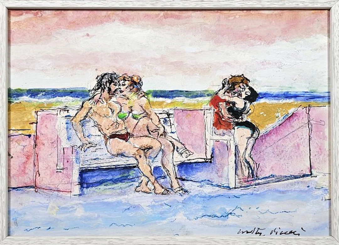 Walter Piacesi (1929-2022) - Innamorati sul Lungomare