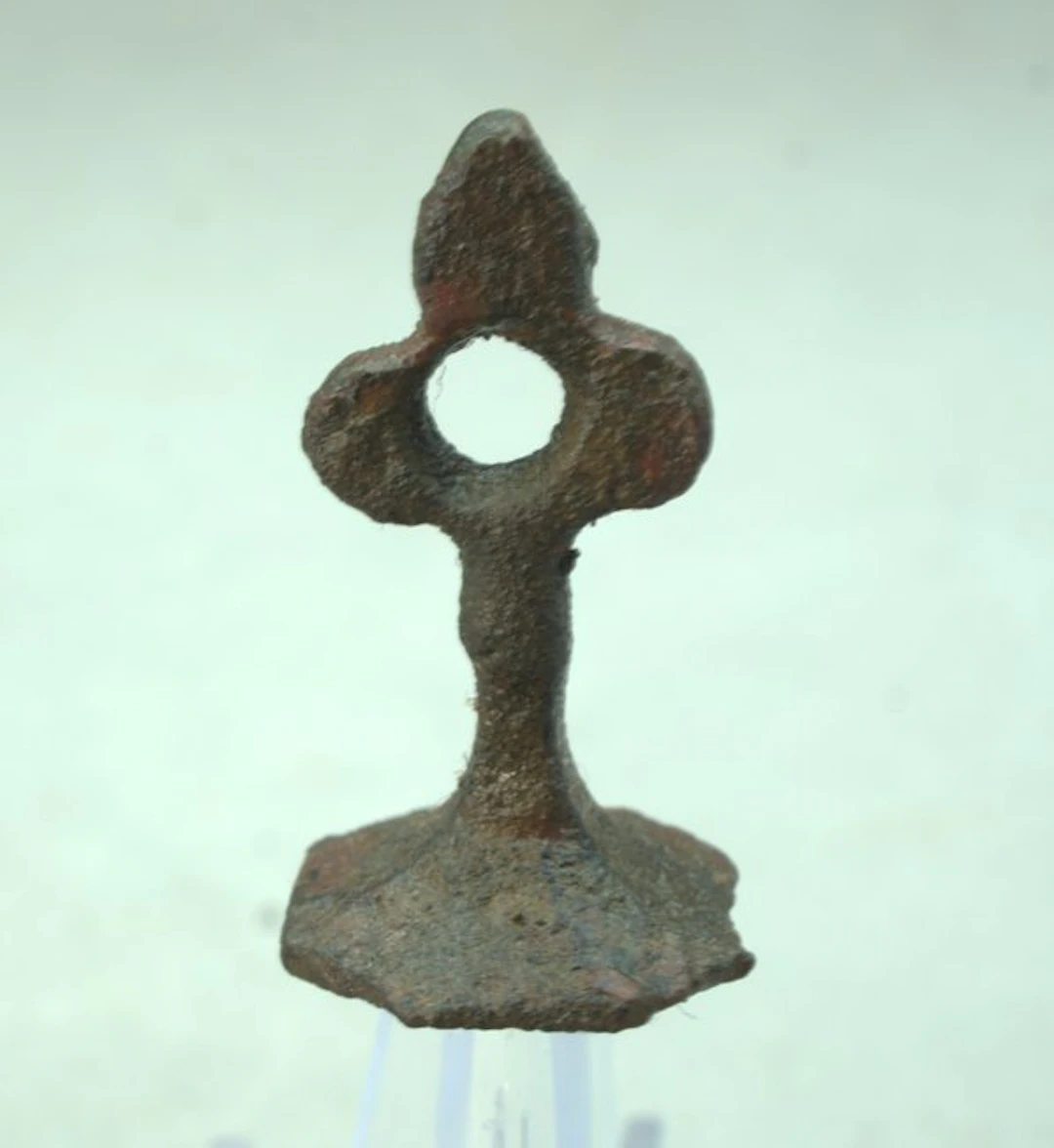 Medieval Bronze Seal Matrix with Merchant's Mark - 27 mm