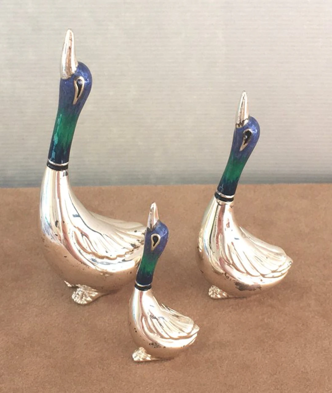 Saturno - Figurine - Vintage zilveren miniatuur eendjes (3) - .925 silver