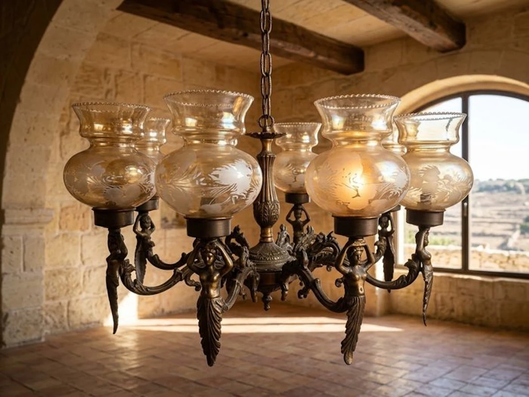 Chandelier - Cast brass