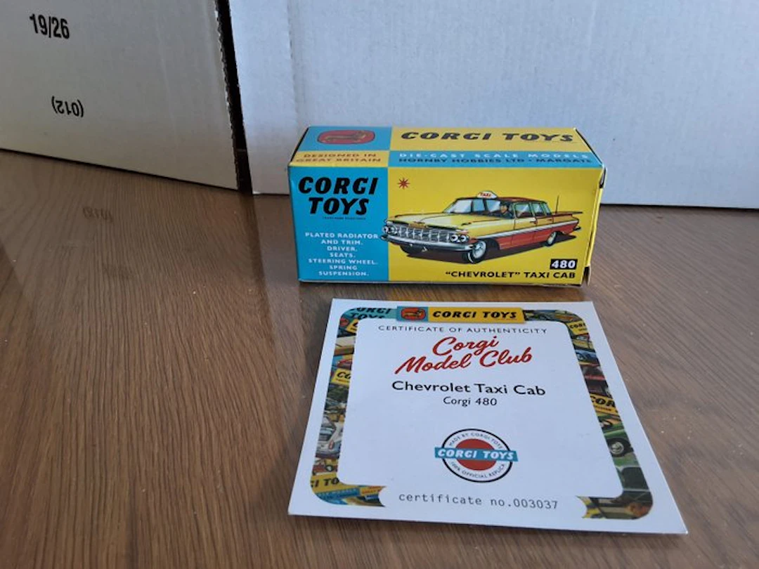 Corgi 1:43 - Model car - Chevrolet Taxi Cab Corgi 480 - reissue in original box