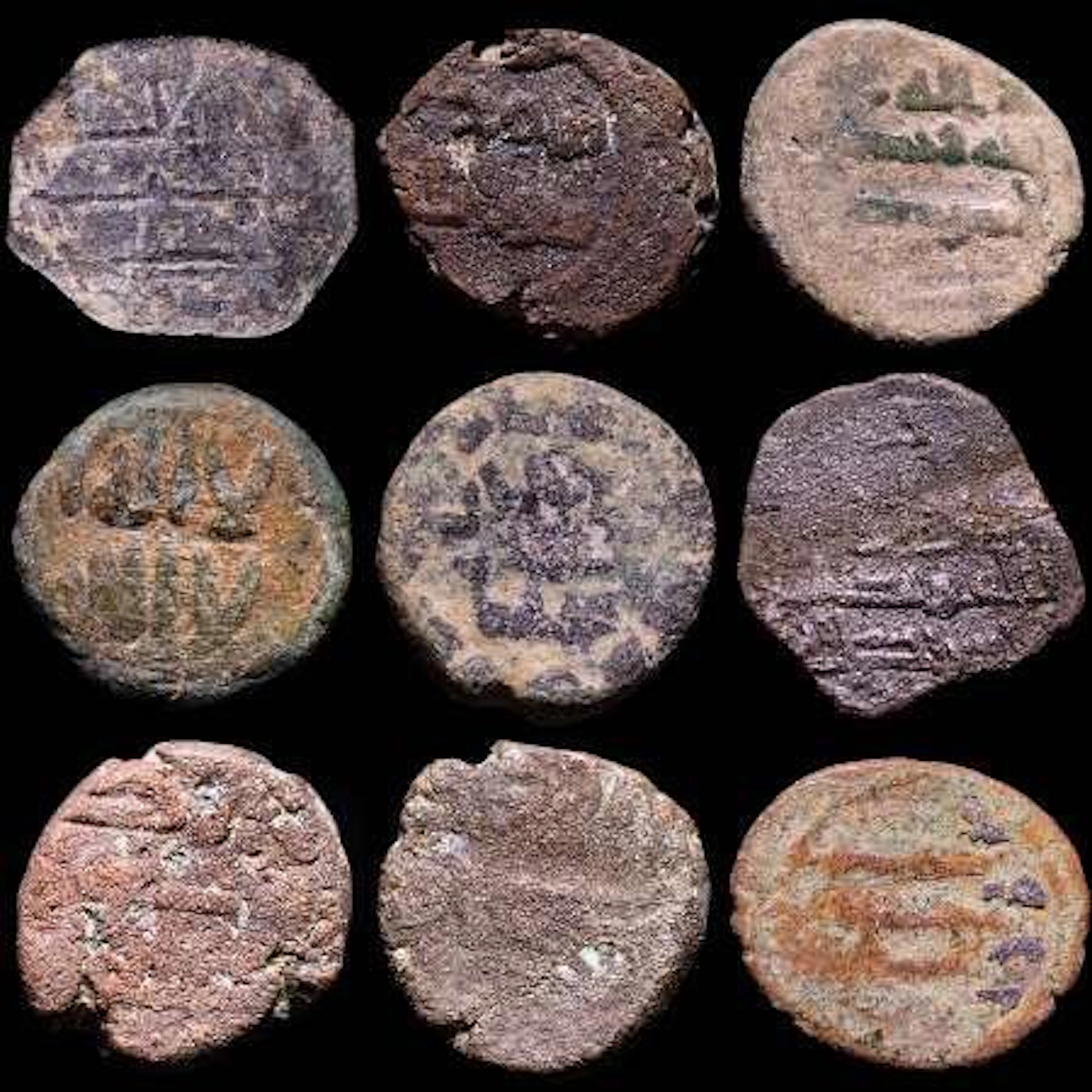 . Spain Al-Andalus Governors. Lot 9 x fals 711-755 AD. (No reserve price)