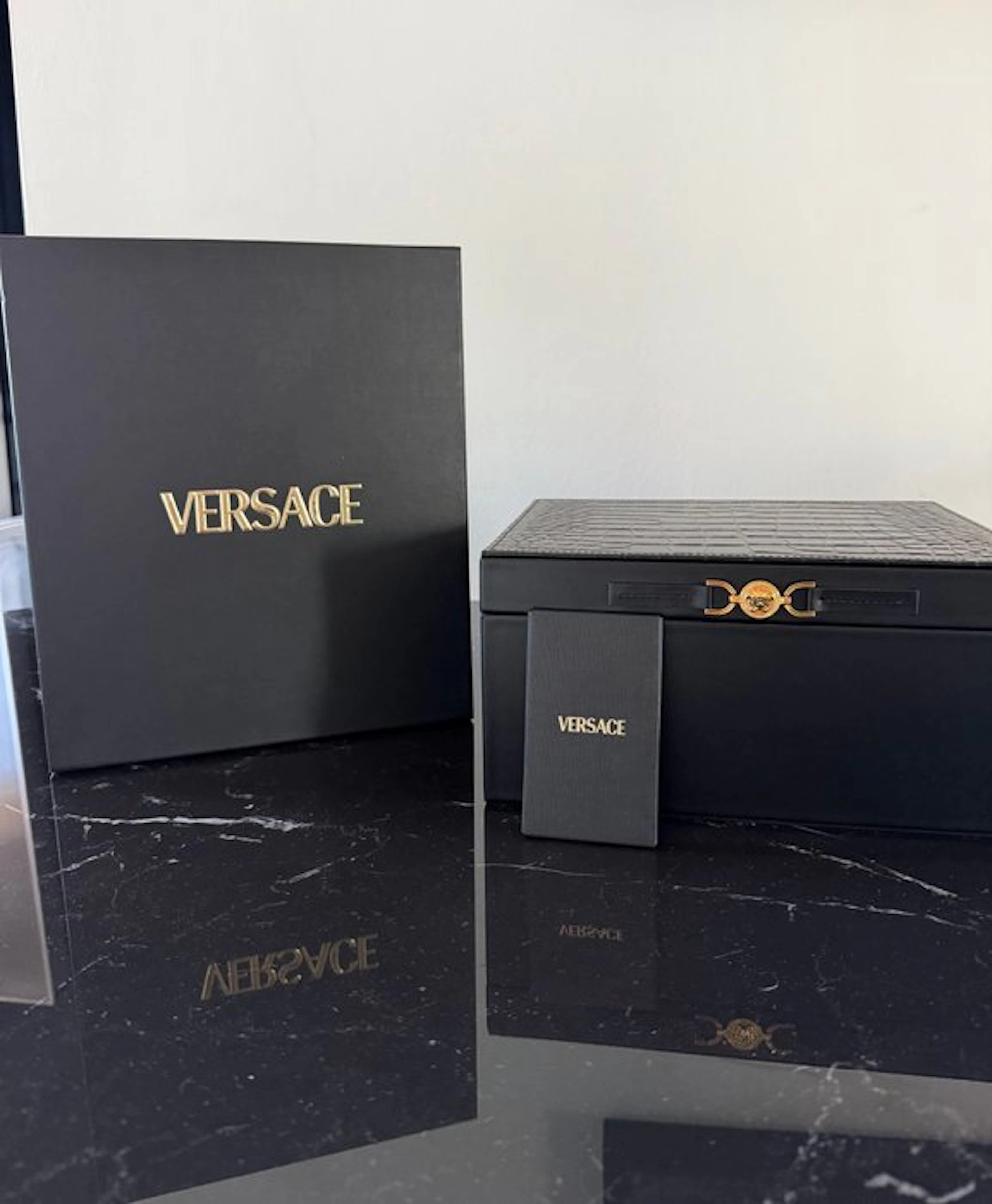 Versace - Jewellery box - Watch Box Medusa 95 - Leather, Wood