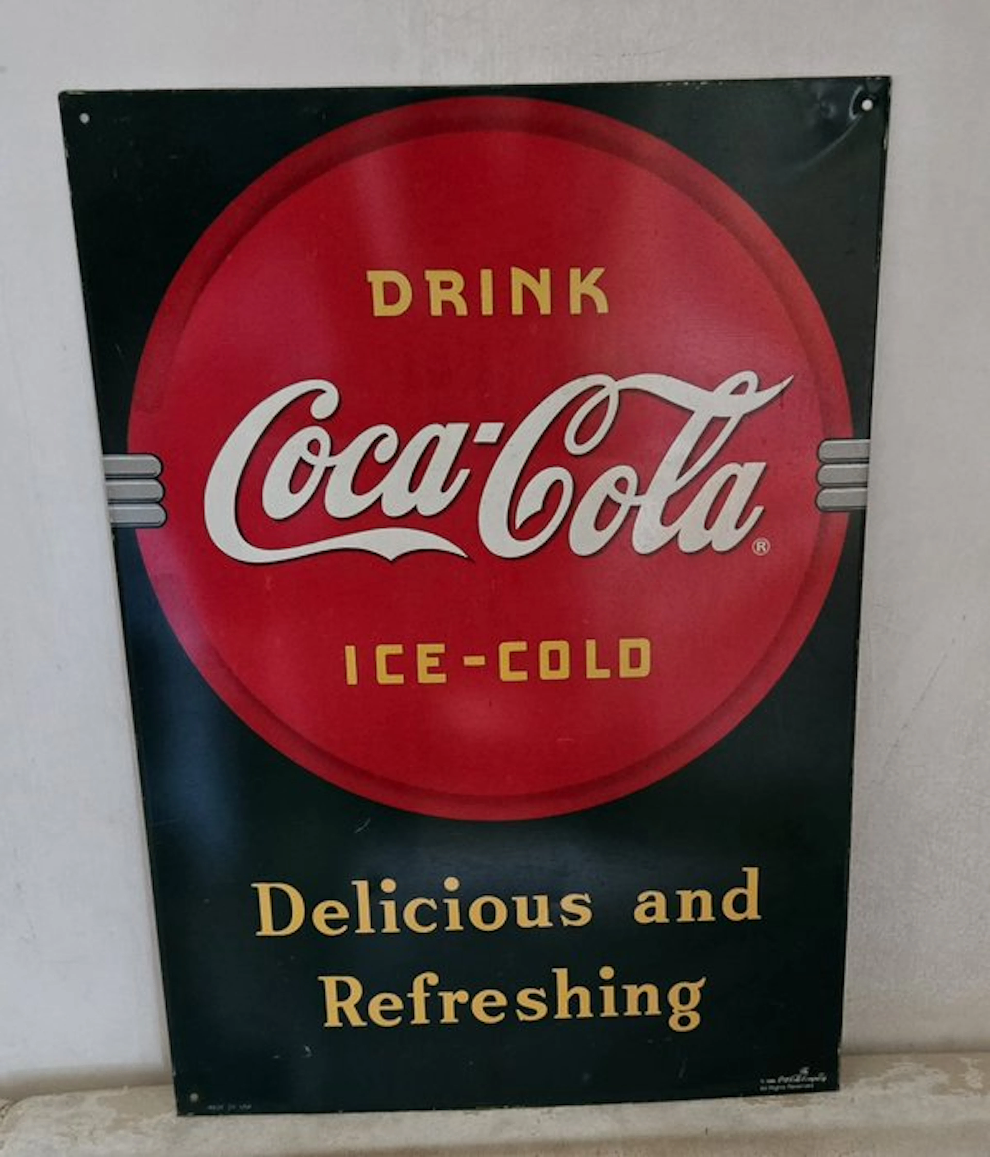 Coca-Cola - Coca-Cola advertising sign - Advertising sign - Aluminium