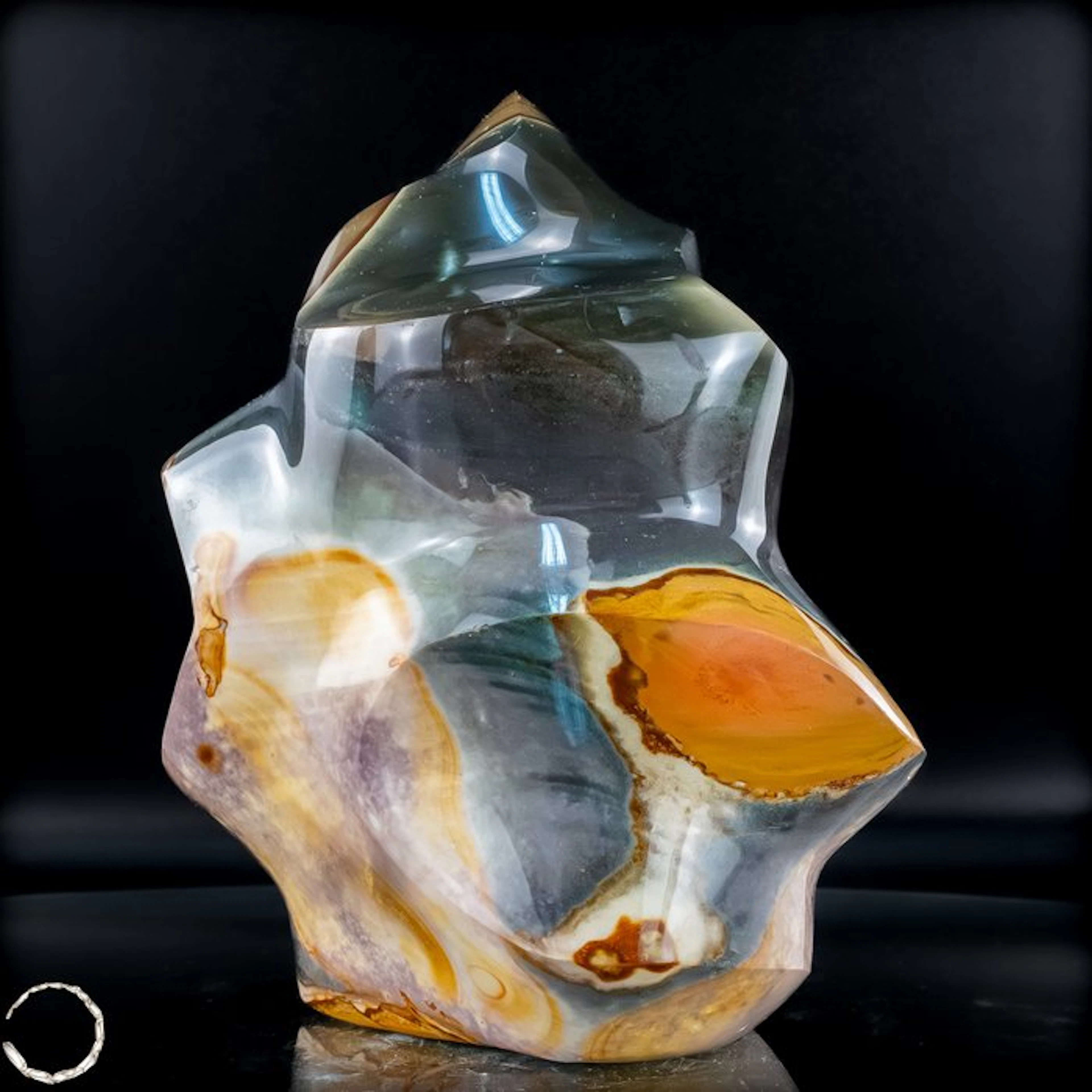 Polychrome Jasper Flame – gentle color play in an...