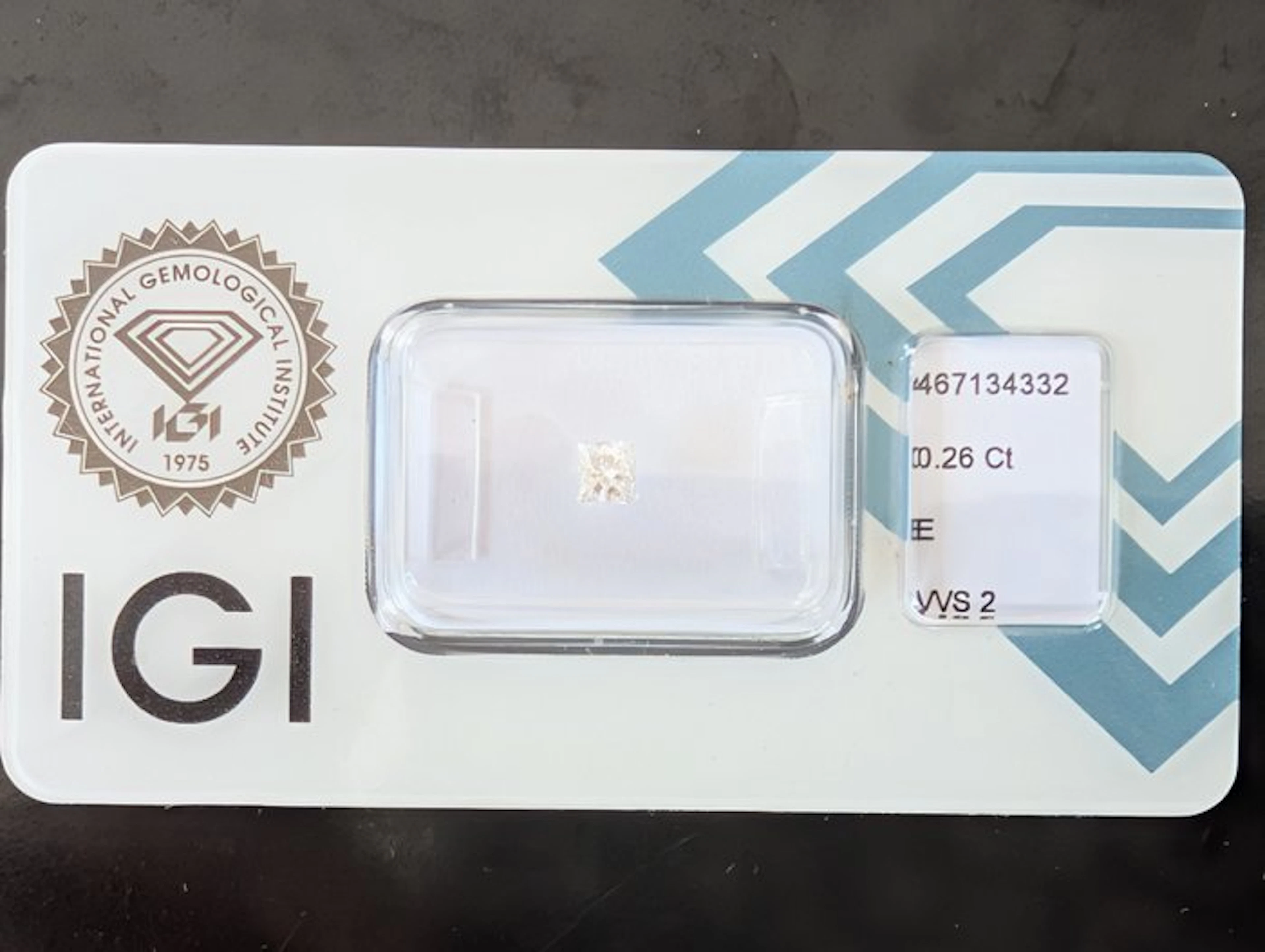 1 pcs Diamond (Natural) - 0.26 ct - E - VVS2...