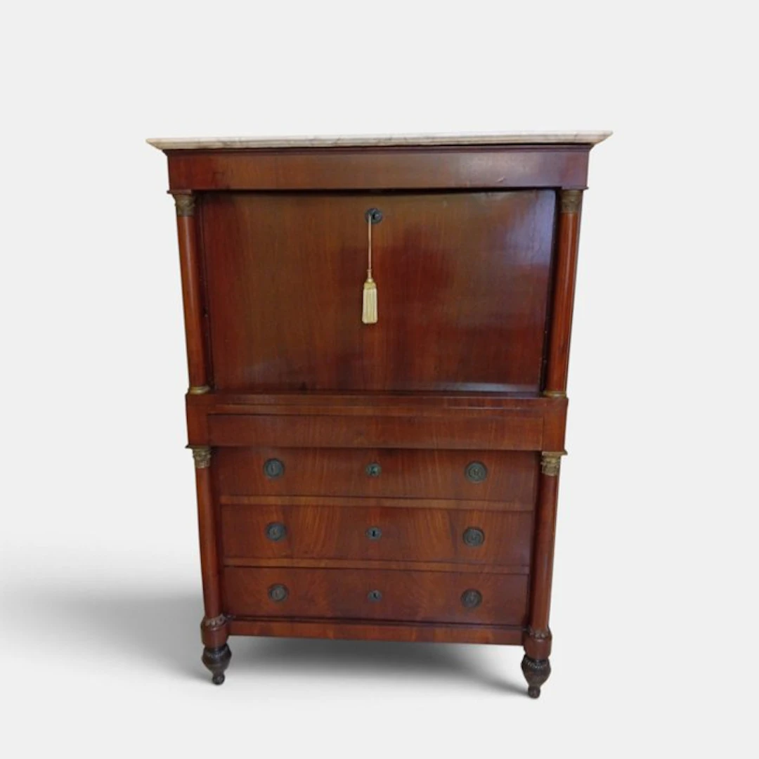 Secrétaire - Mahogany, Walnut - Drop-front secretary