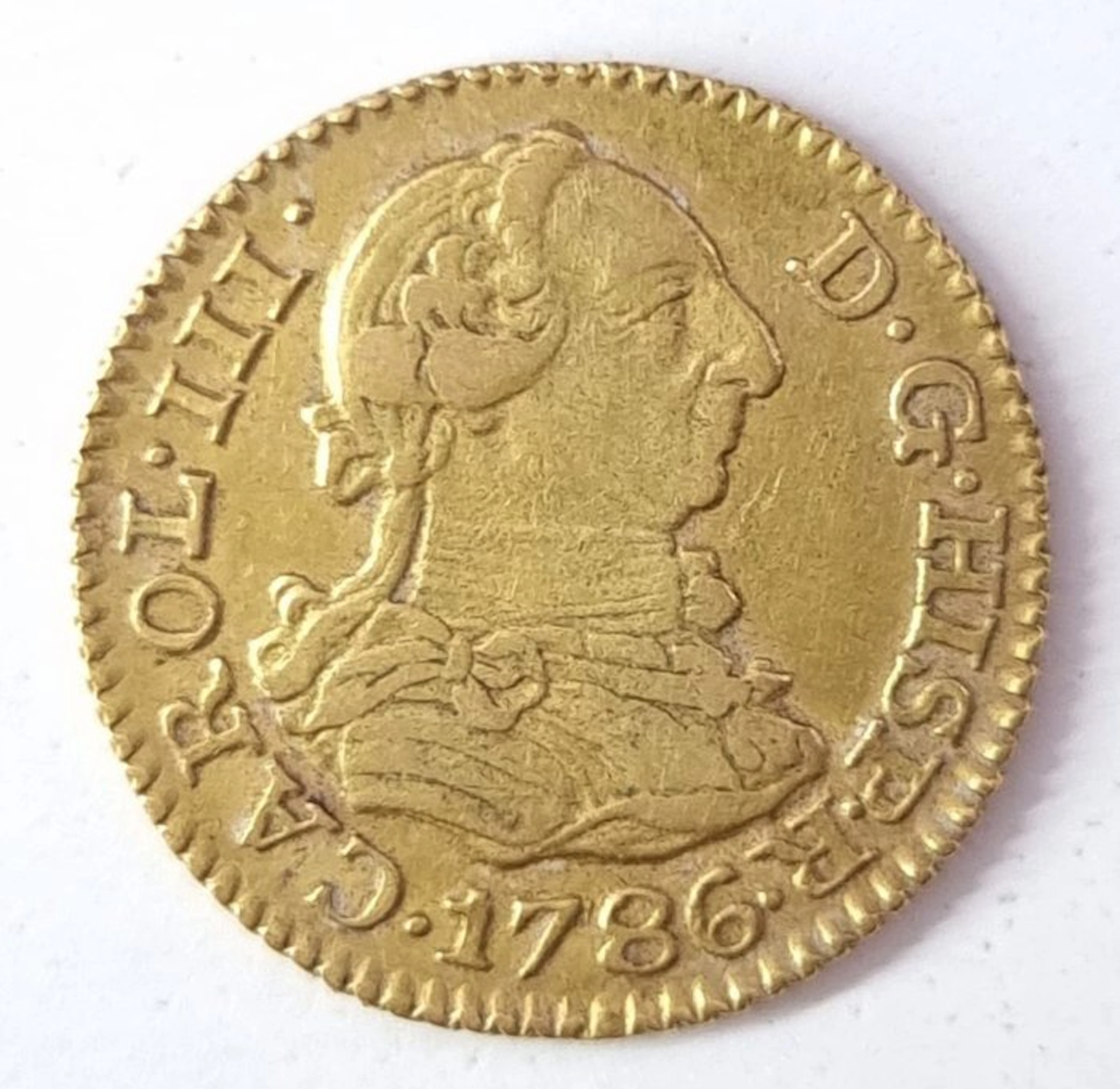Kingdom of Spain. Carlos III. 1/2 Scudo 1786