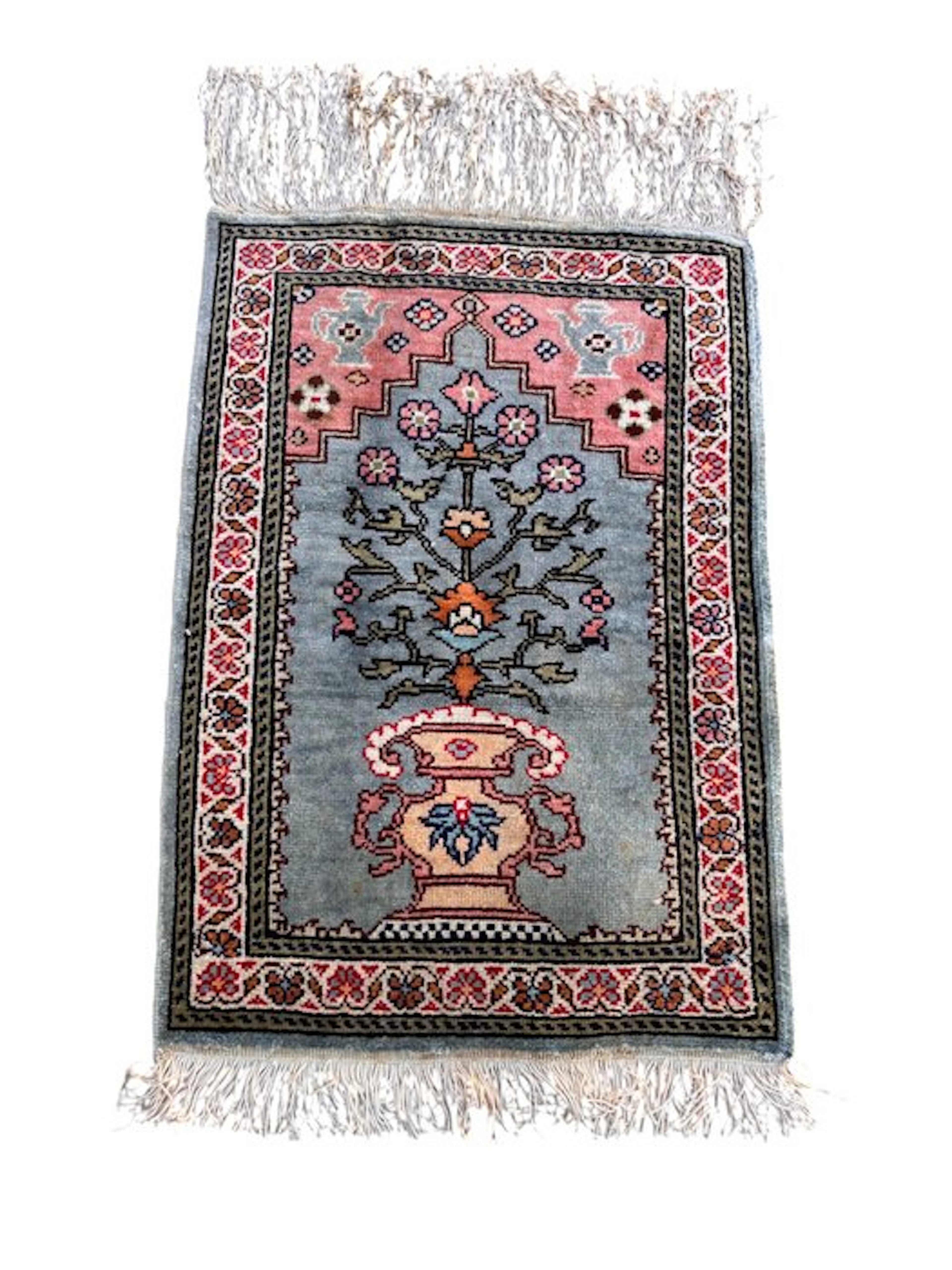 Kayserie, no reserve - Carpet - 44 cm - 32 cm - Mihrab with a vase of flowers.