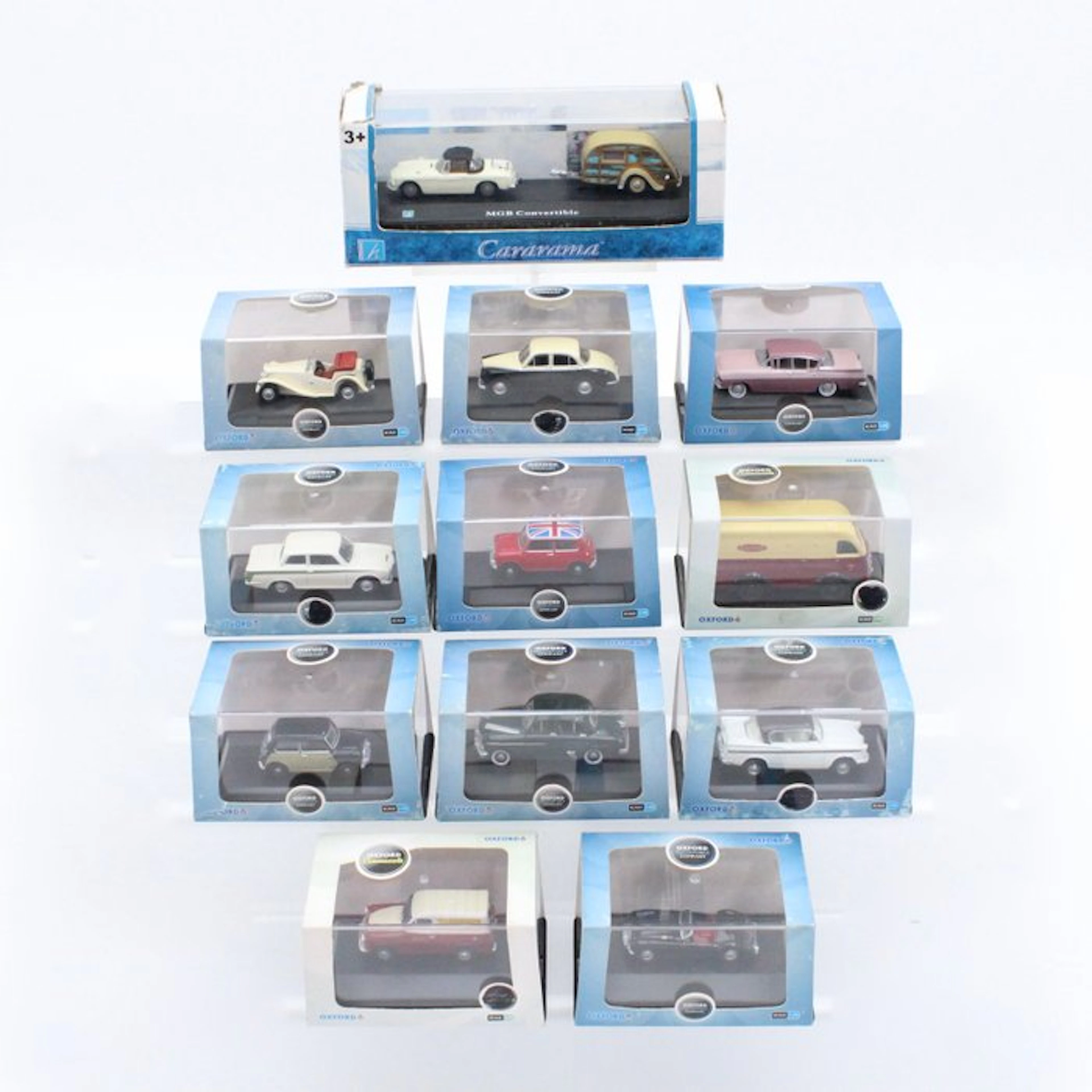 OXFORD , CARARAMA 1:76 - Model car (12) - Austin 3 Way Van Britisch Railways
