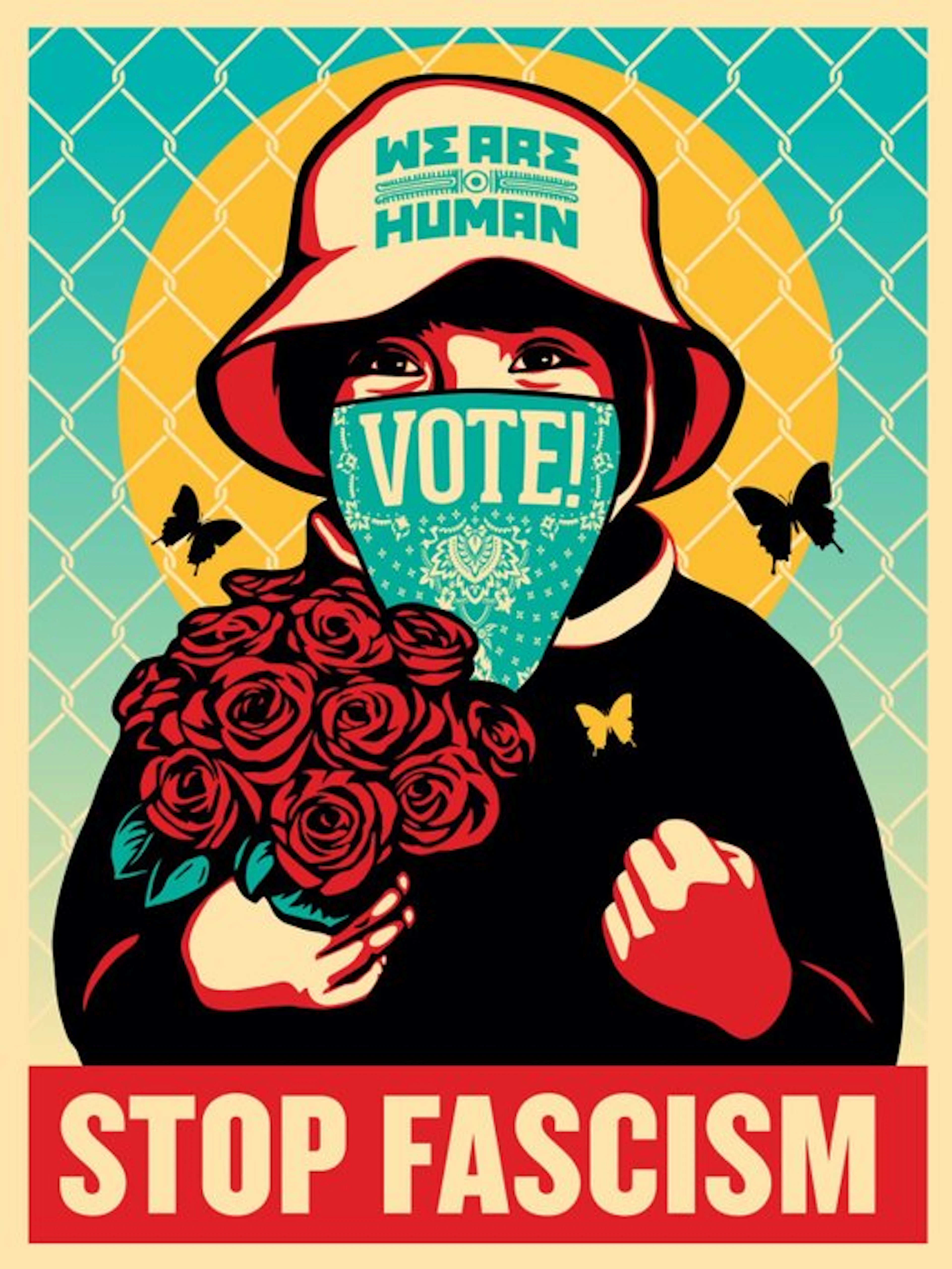 Shepard Fairey (OBEY) - Vote ! Stop Facism
