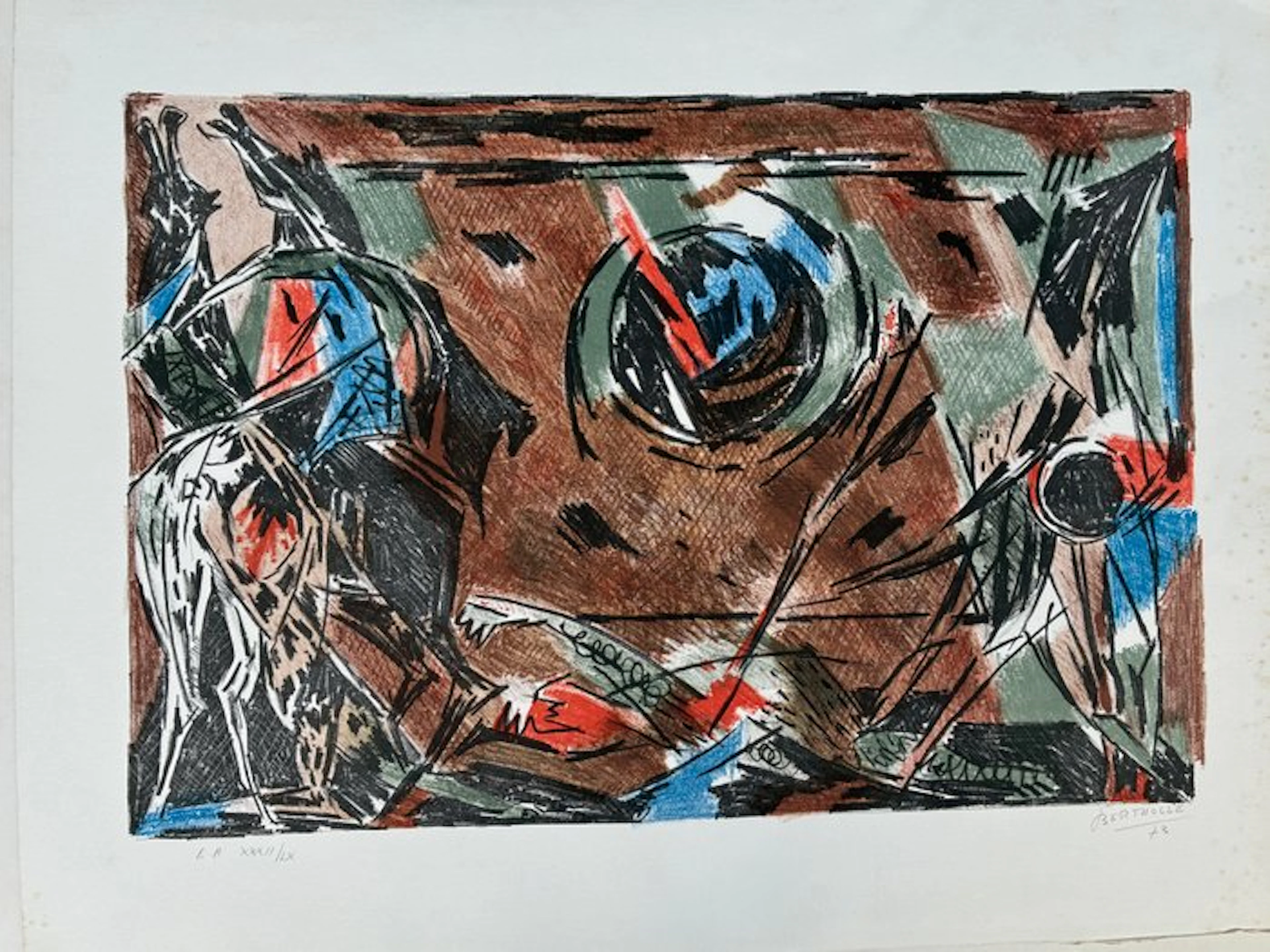 Jean Bertholle (1909-1996) - Composition abstraite Don...