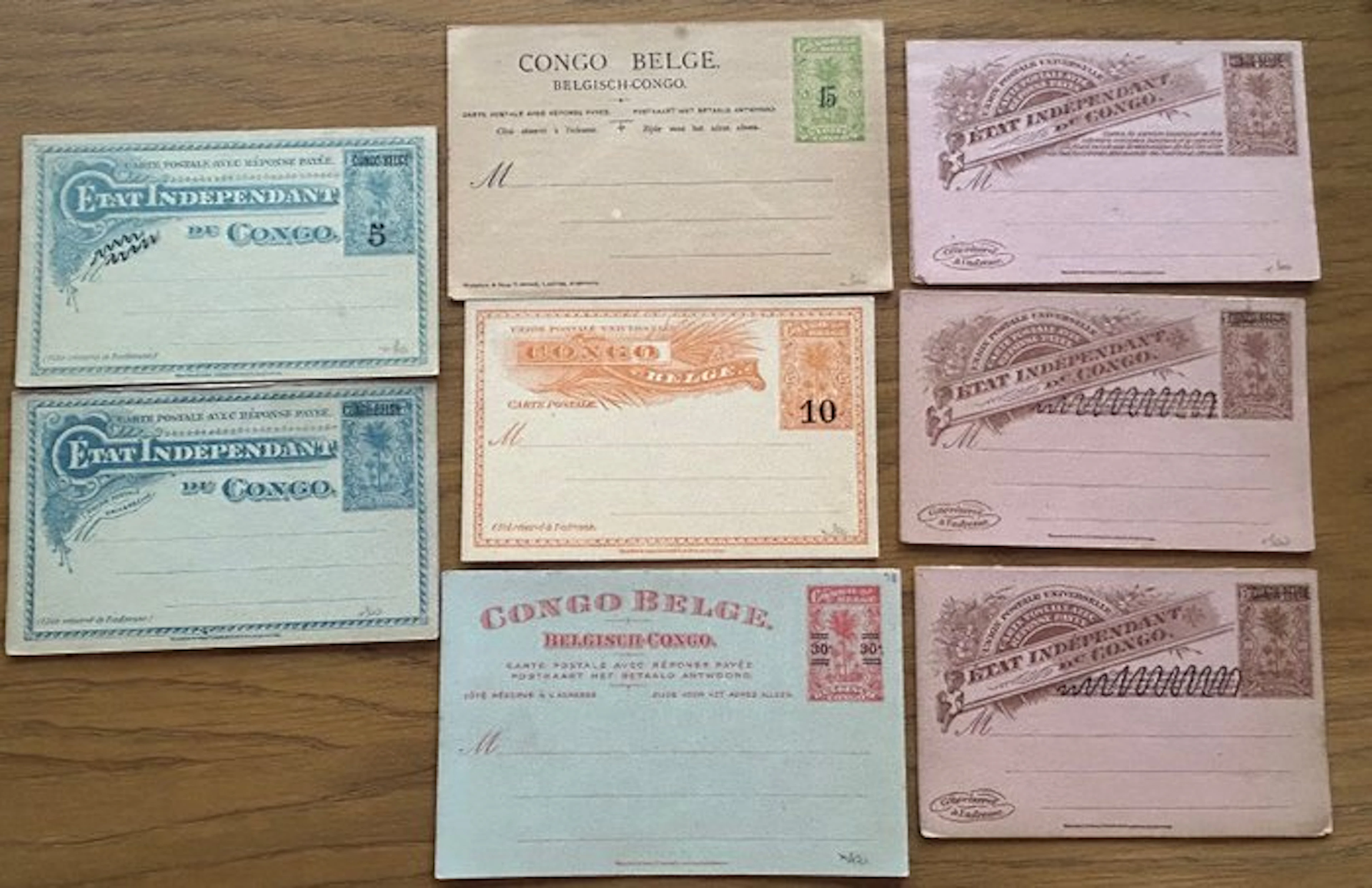 Belgian Congo - A small collection of 8 unused postcards
