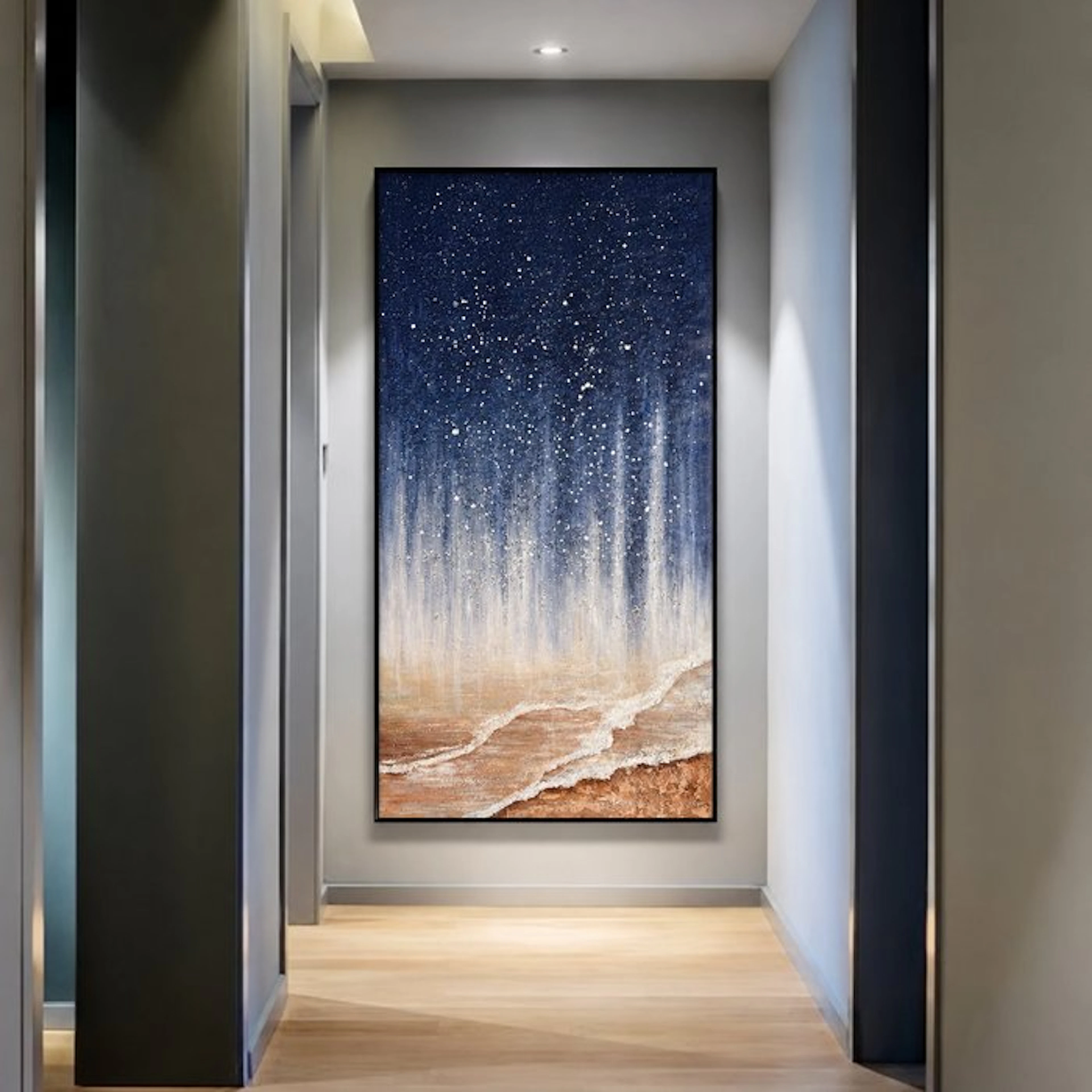 Pietro Monteleone - Starry Beach (Large size 160 x 80 cm)
