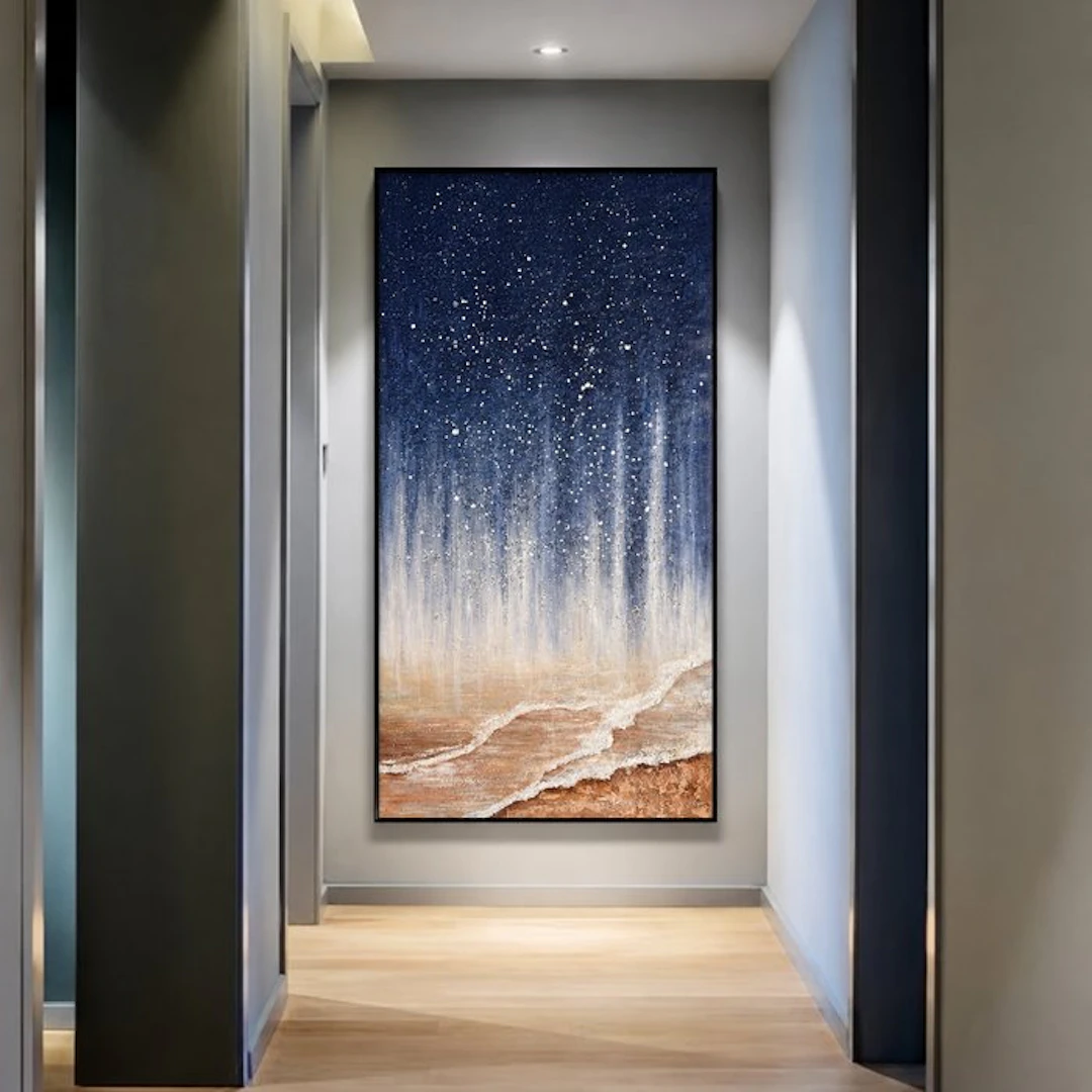 Pietro Monteleone - Starry Beach (Large size 160 x 80 cm)