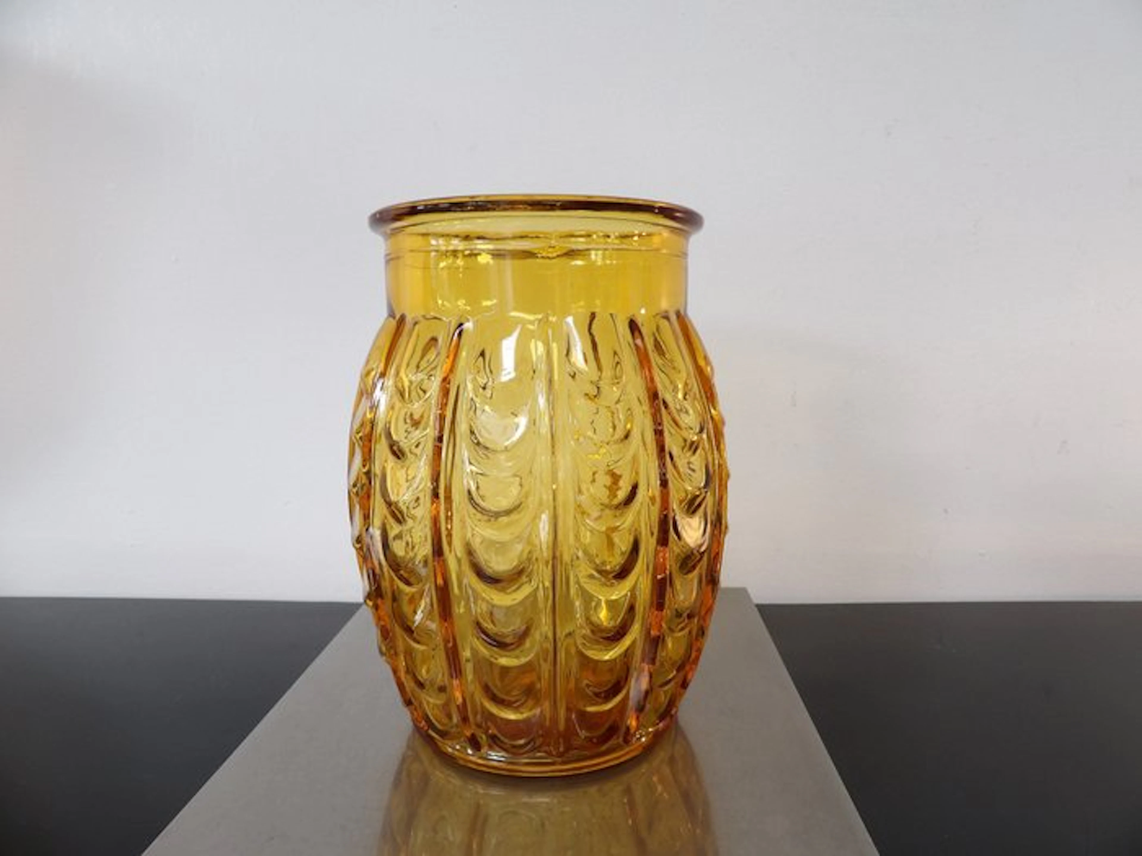 Val Saint Lambert - Charles Graffart - Vase - Drapery - Glass