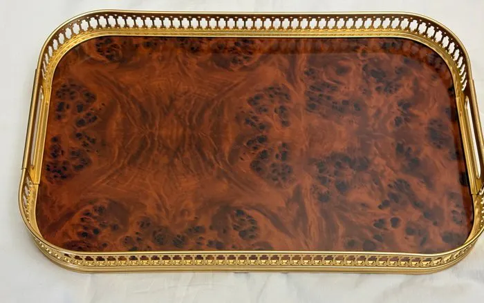 MB (Made in Italy) - Made in Italy - Tray - Hollywood Regency - Gilt brass