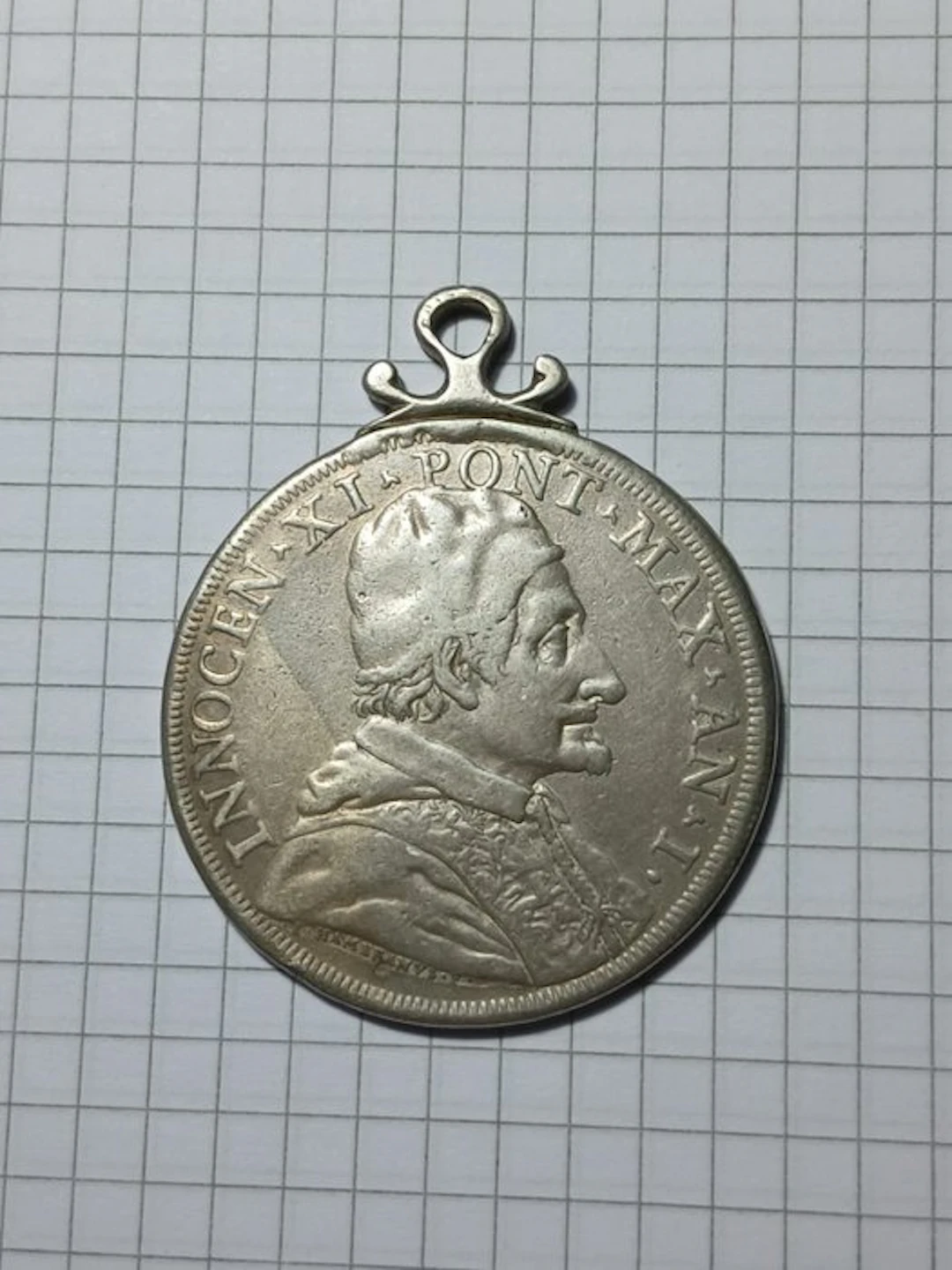 Italy, Papal State Innocenzo XI (1676-1689) Piastra 1676 - Anno 1°.
