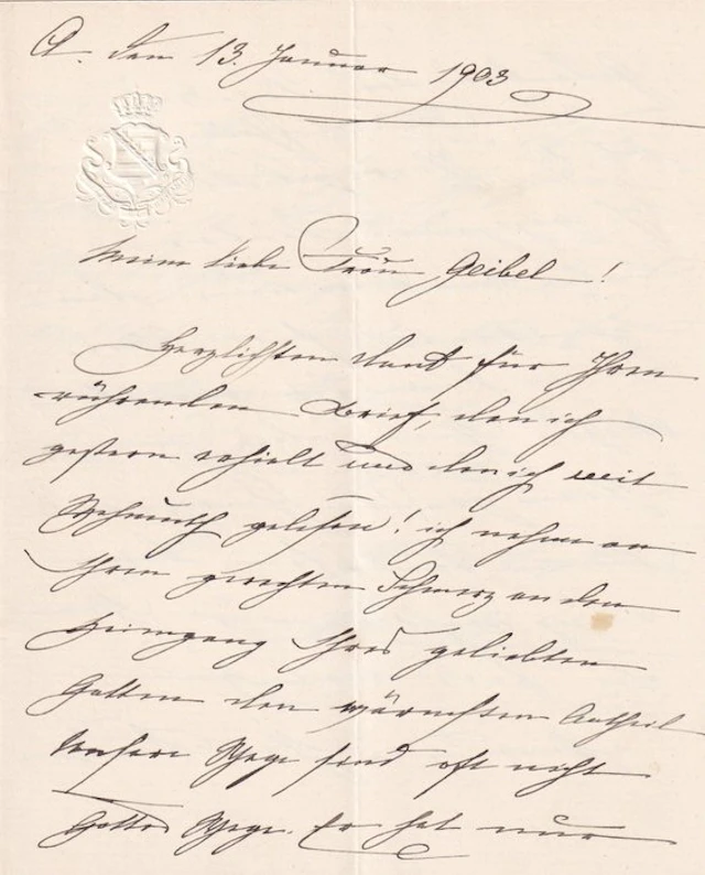 Herzog Ernst von Sachsen-Altenburg - Handschriftlicher...