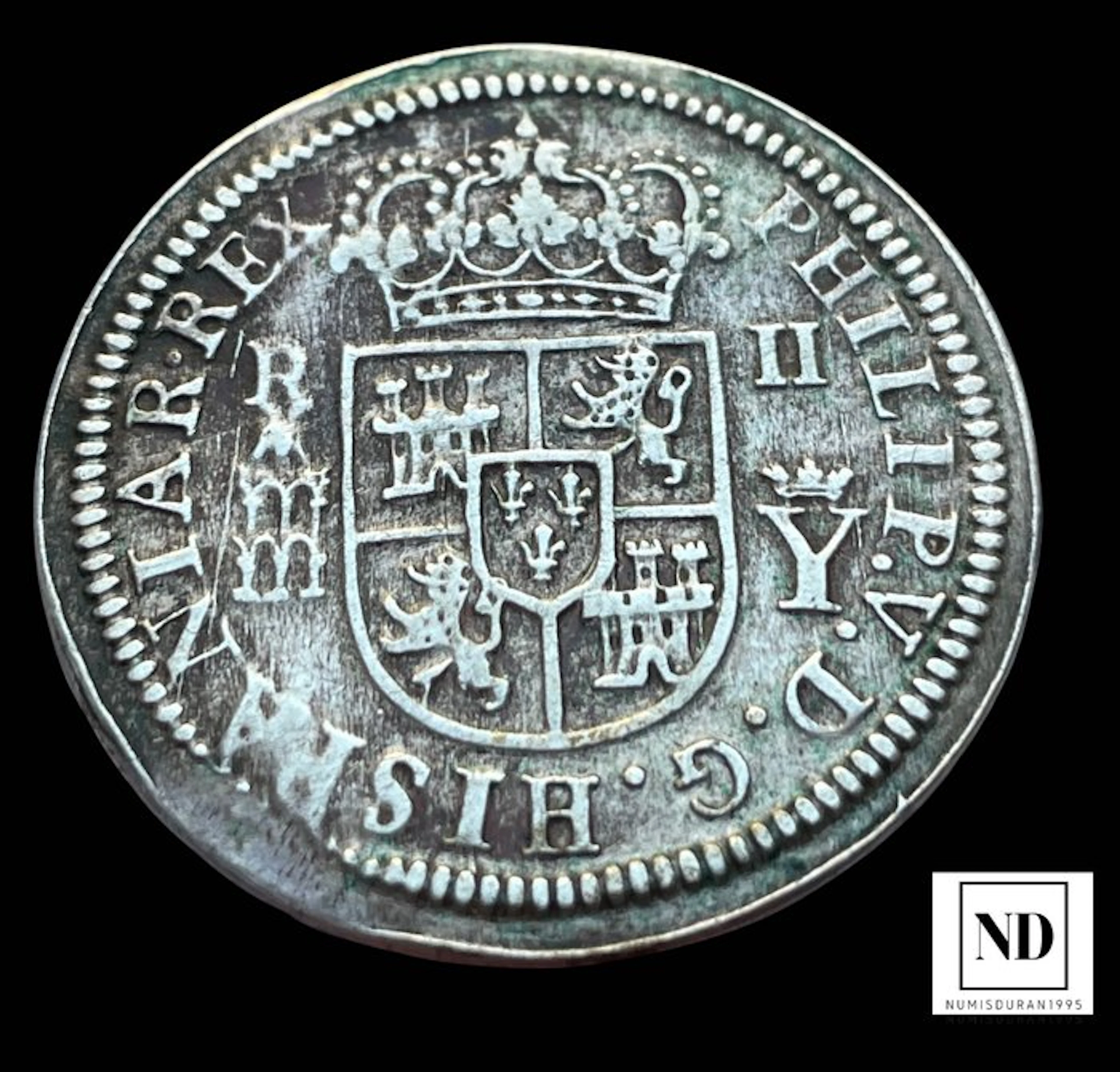 Spain. Felipe V. 2 Reales 1708 - Segovia Y