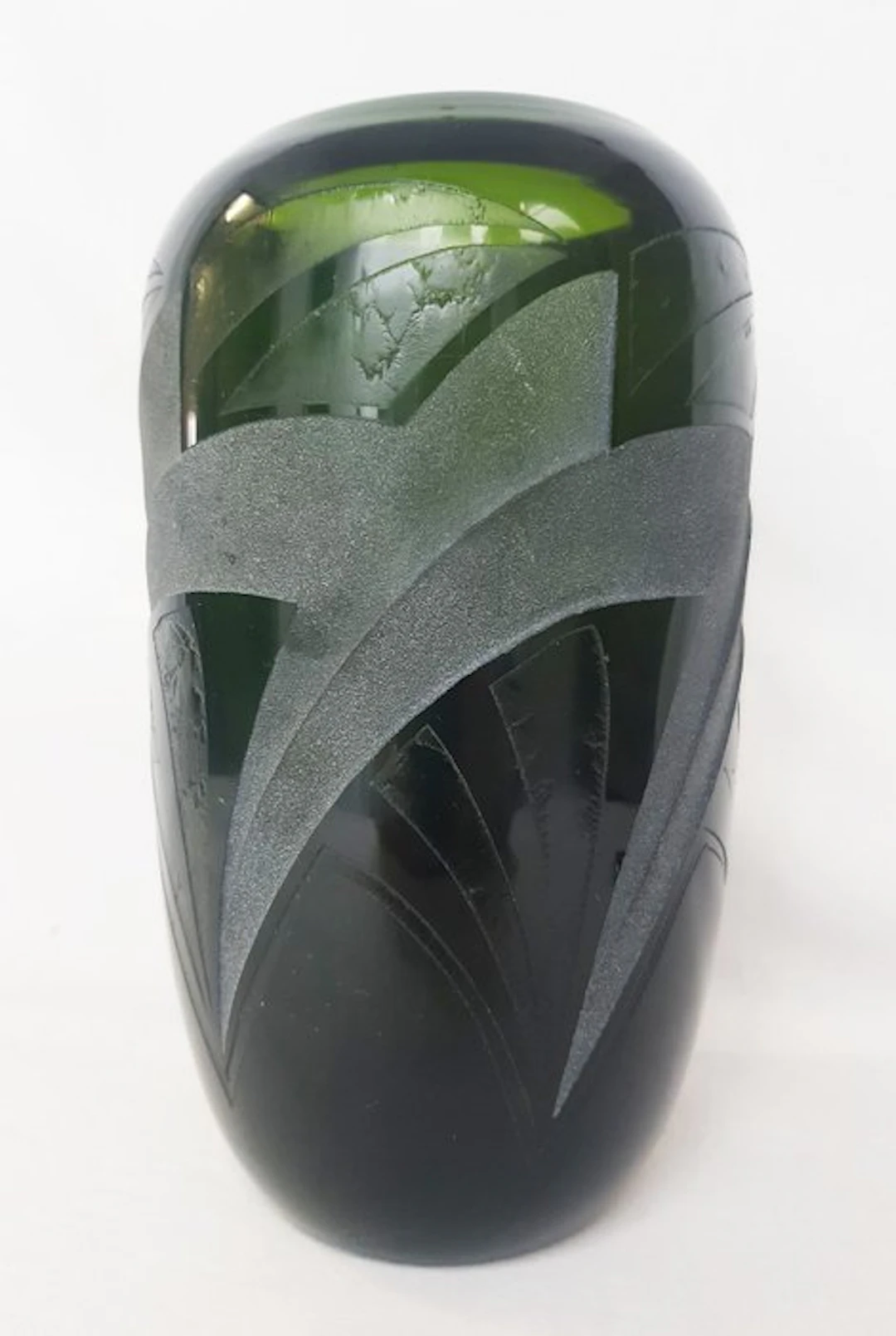 Legras - Vase - deep-etched glass - Geometric decor