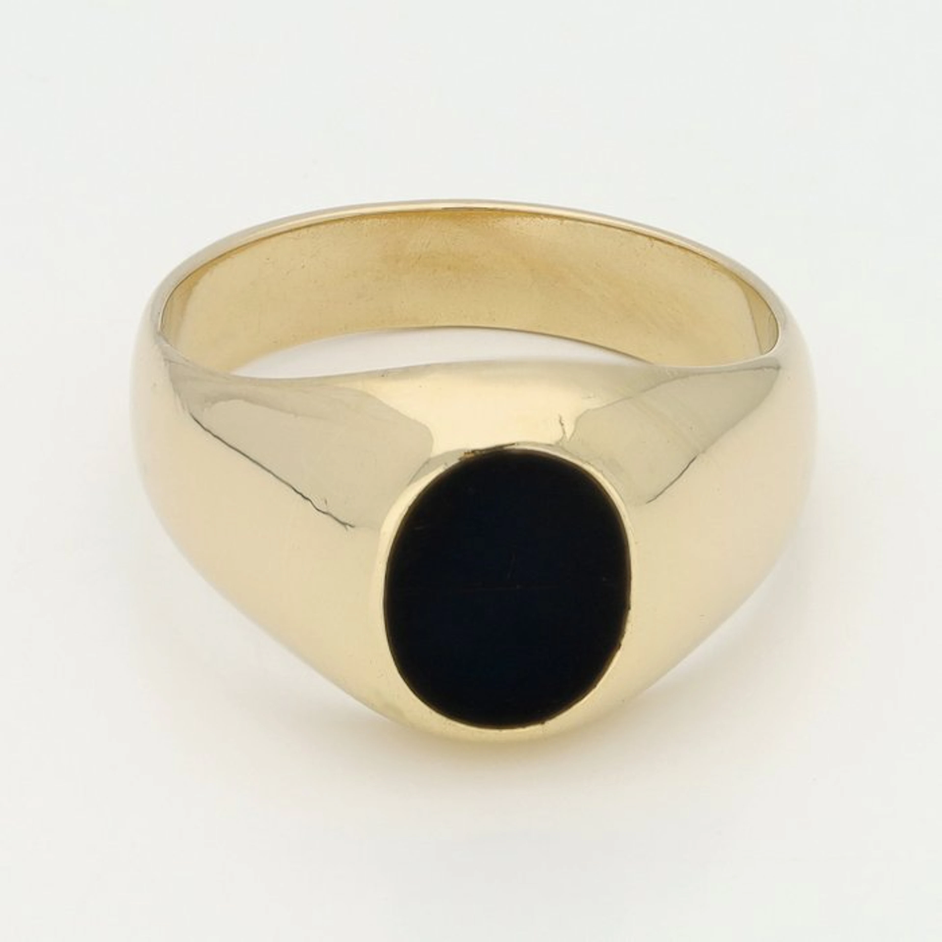 Ring - 18 kt. Yellow gold - Onyx