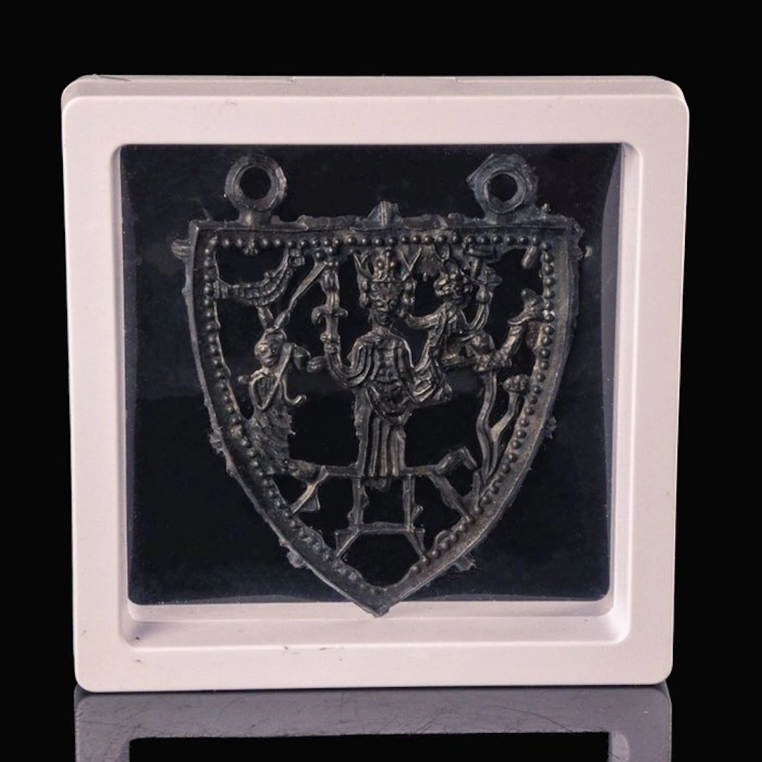 Medieval Pewter den Bosch Pilgrim Badge - in Display Window