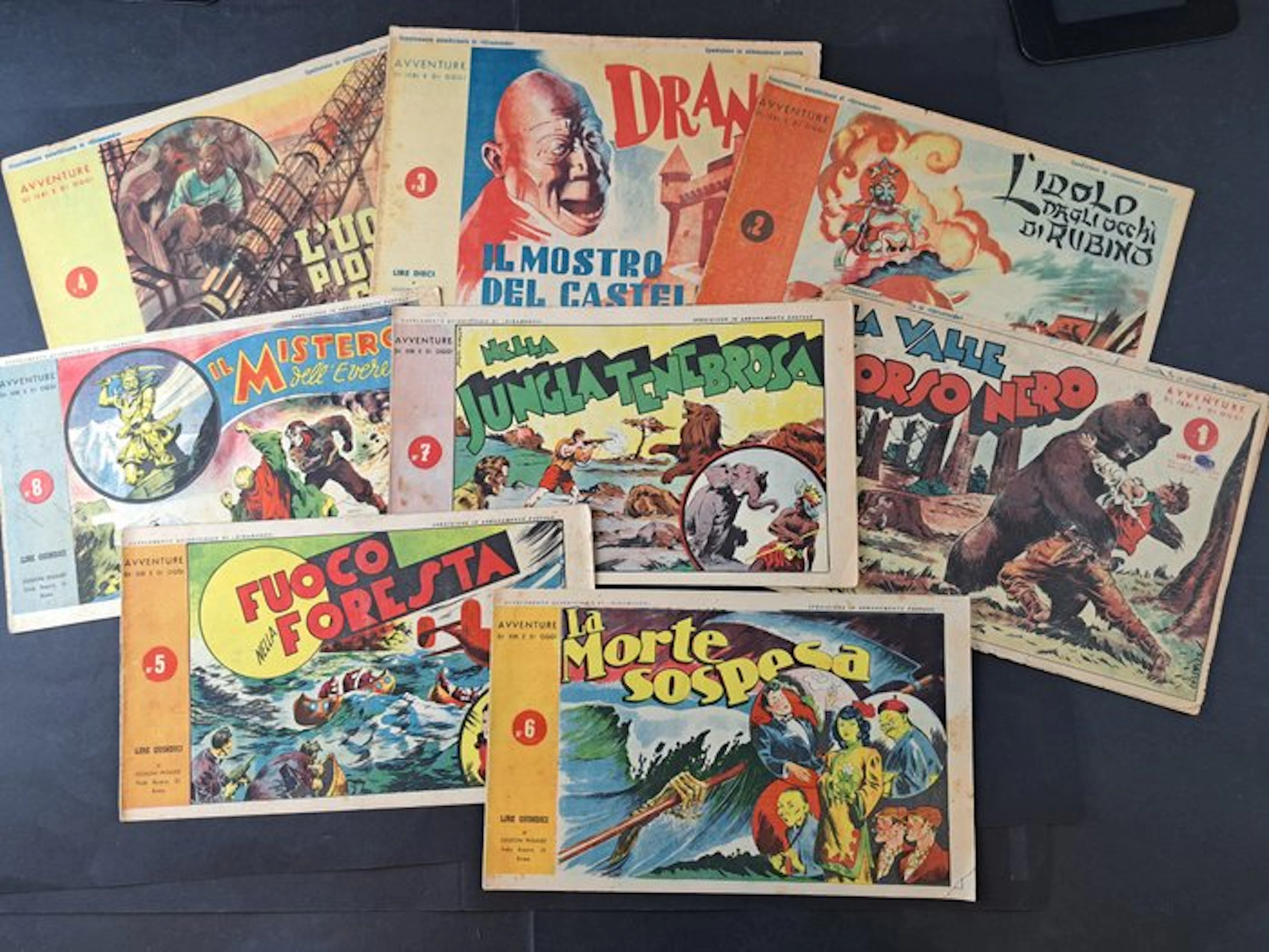 Avventure di Ieri e di Oggi Completa - 8 Comic - First edition - 1945/1946