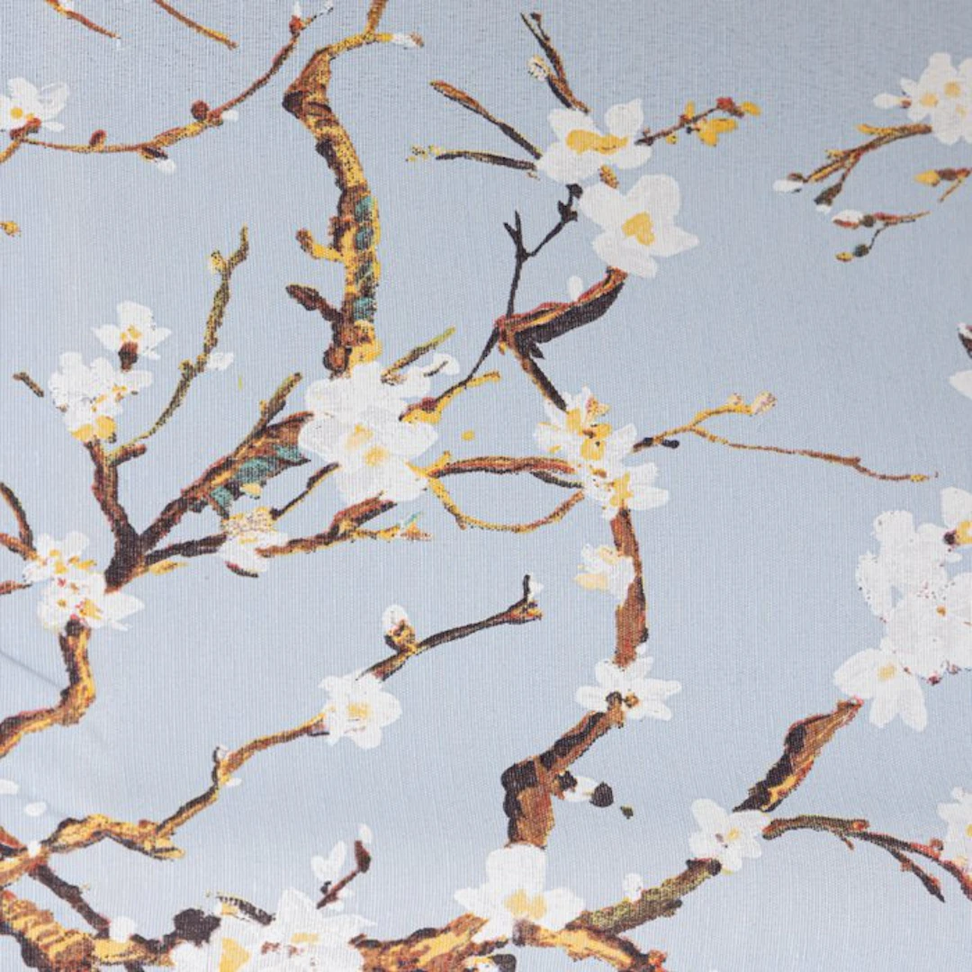 BA019 - Elegant Decorative Fabric – Cherry Blossom on a...