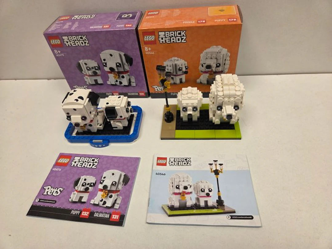 LEGO Set - BrickHeadz - 40479 Dalmatian & Puppy; 40546 Poodle & Puppy