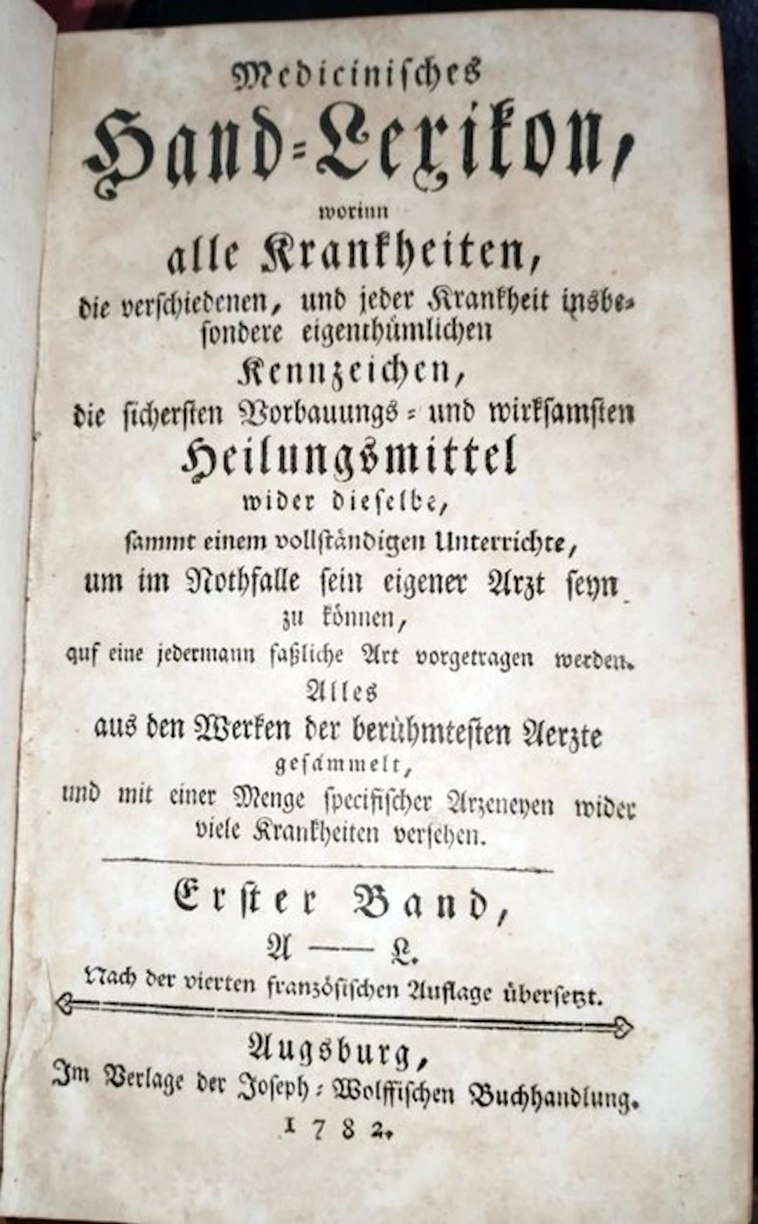 (Vandermonde, Charles Augustin): - Medicinisches Hand-Lexikon - 1782