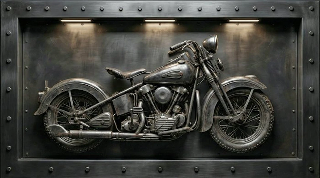 Artxlife - Black Metal Harley Davidson EL Knucklehead 1936
