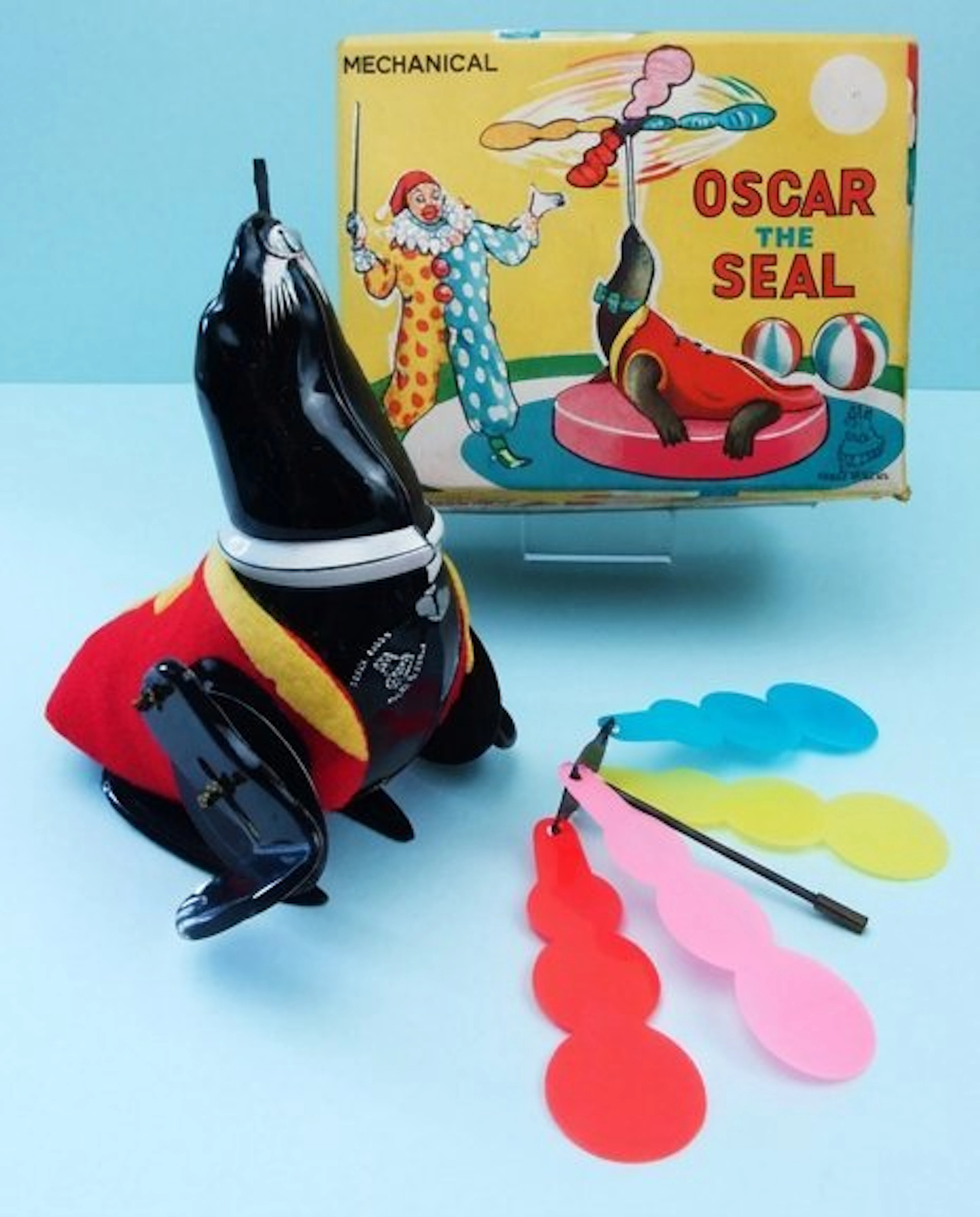 TPS - Tin toy - Mechanical Oscar the Seal wind-up toy #2 - 1960-1970 - Japan