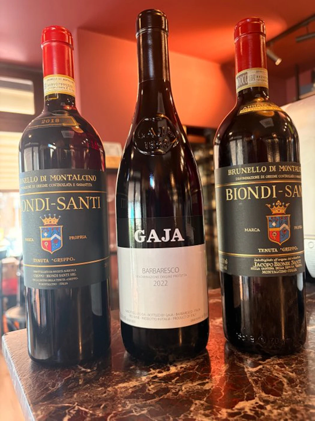 2007 , 2008 Biondi-Santi Tenuta Greppo & 2012 Gaja...