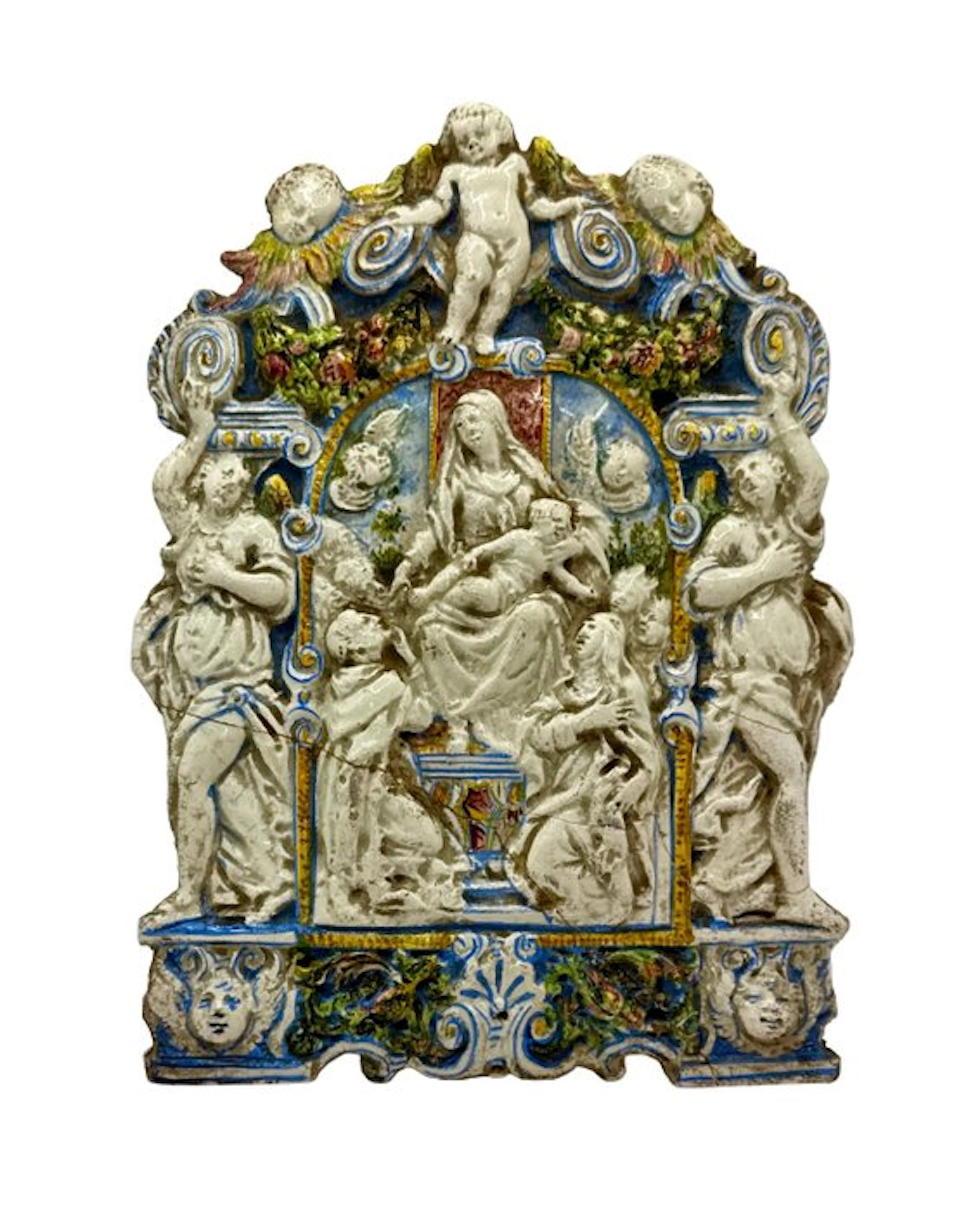 Relief, Placca Natività - 19 cm - Terracotta