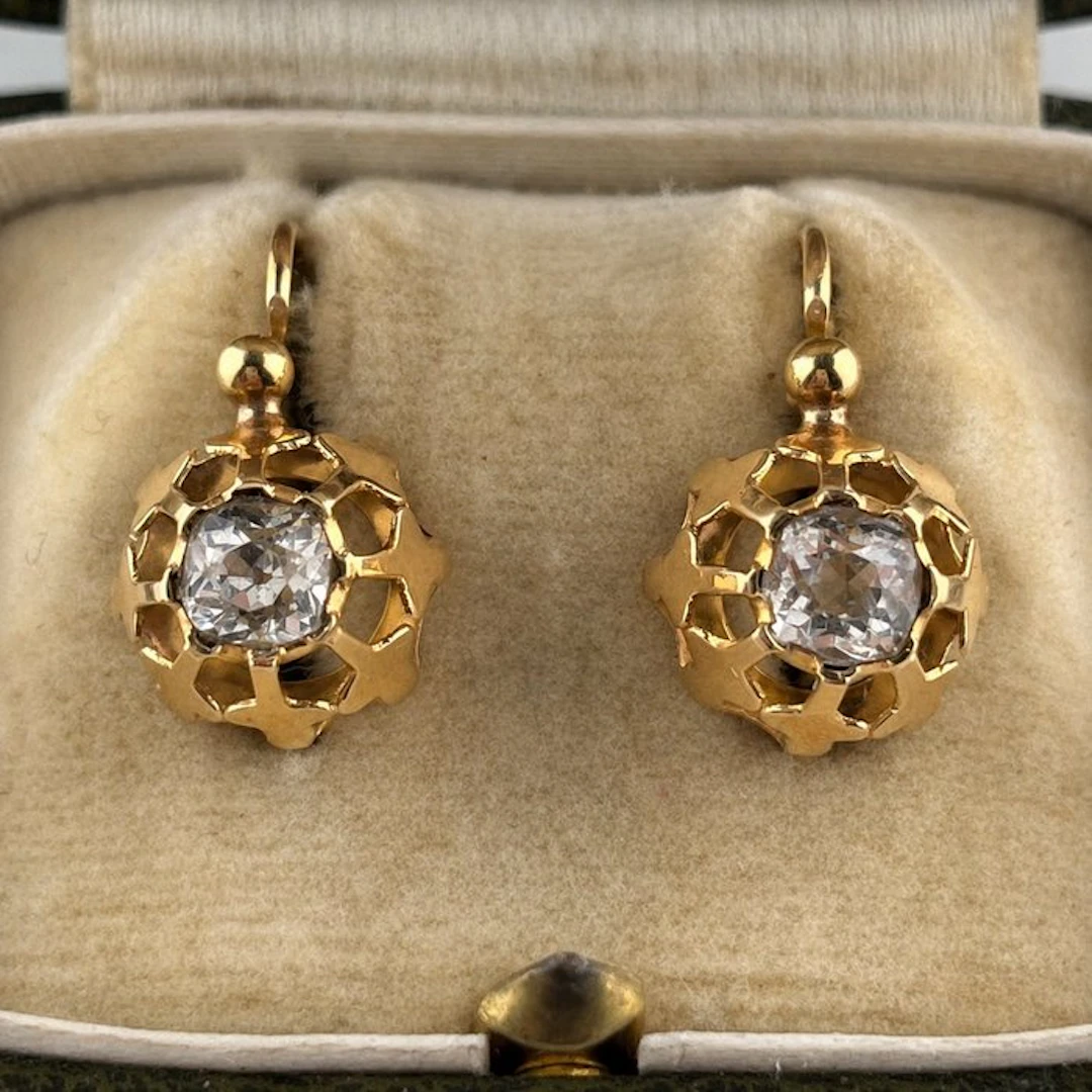 No reserve price - Earrings - 18 kt. Yellow gold